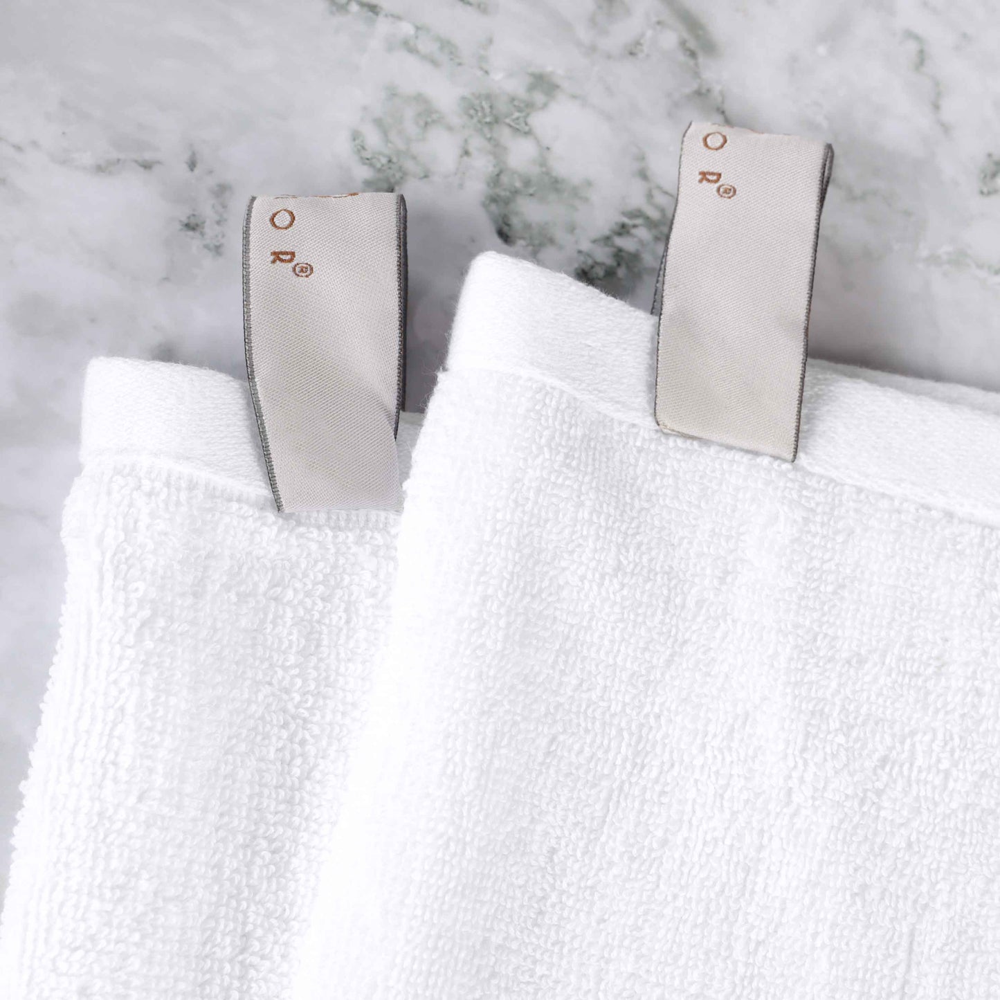 Cotton Marble and Solid Quick Dry 10 Piece Assorted Bathroom Towel Set - White