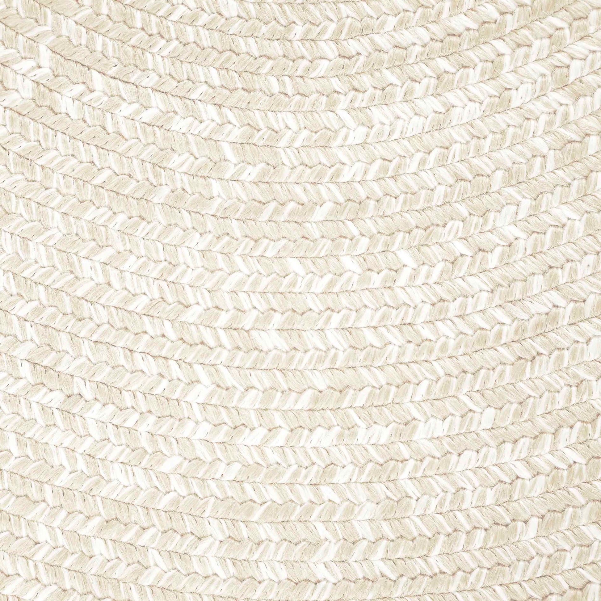 Reversible Braided Eco-Friendly Area Rug Indoor Outdoor Rugs - Cream/White