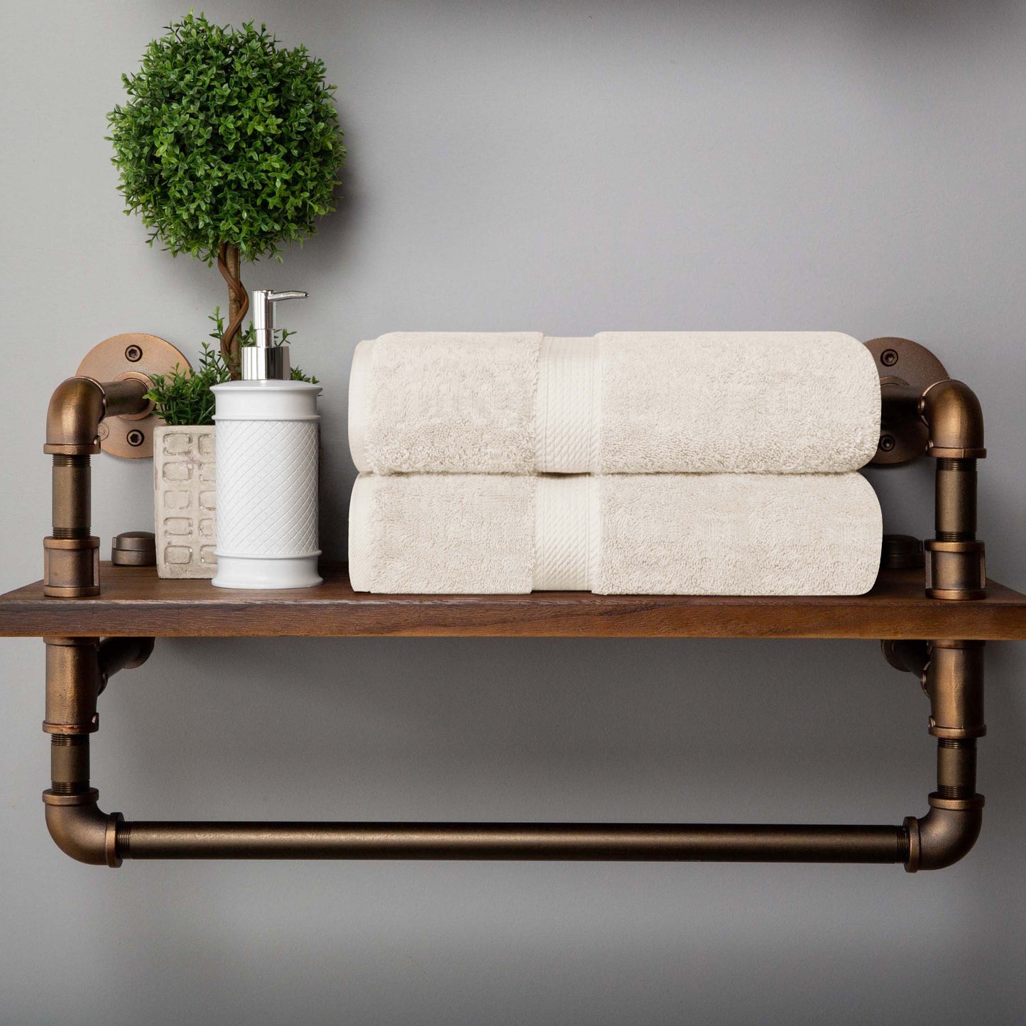 Madison Egyptian Cotton Pile Heavyweight 2 Piece Bath Towel Set