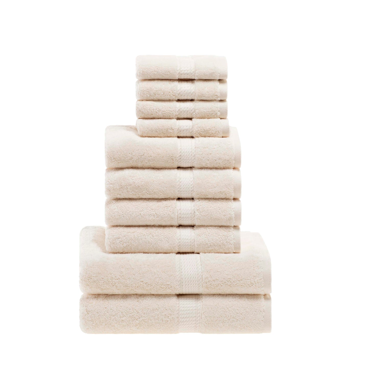 Madison Egyptian Cotton Pile Plush Heavyweight 10 Piece Towel Set
