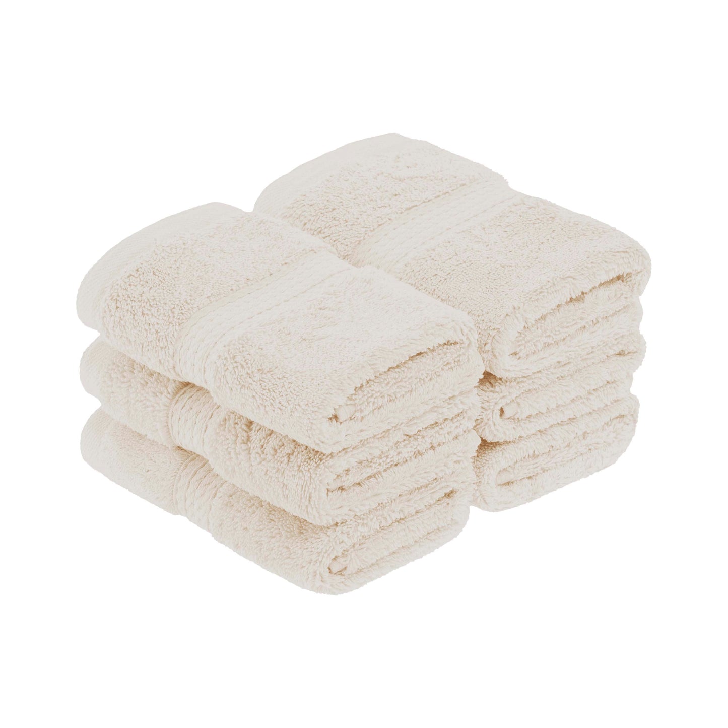 Madison Egyptian Cotton Pile Plush Heavyweight Face Towel Set of 6