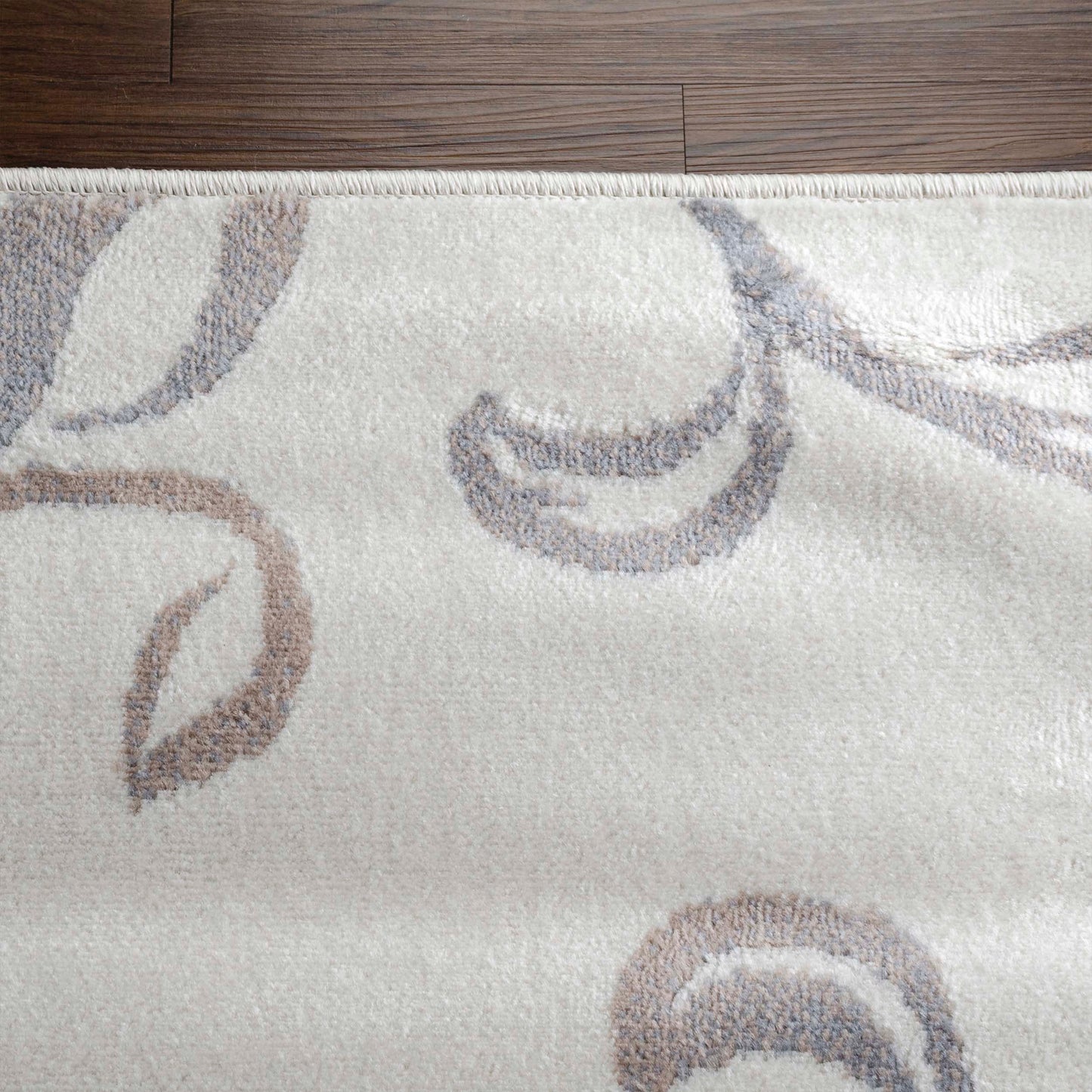 Vine Modern Floral Filigree Pattern Area Rug or Runner Rug