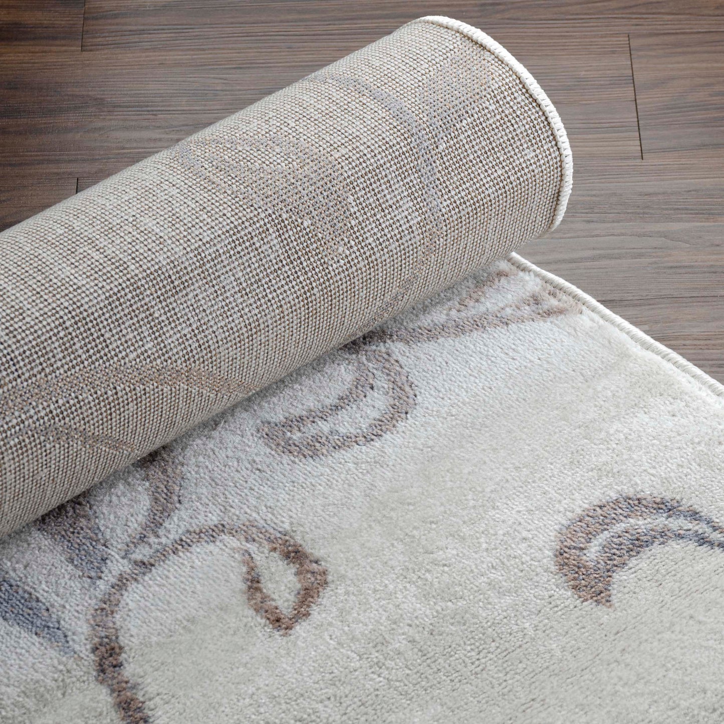 Vine Modern Floral Filigree Pattern Area Rug or Runner Rug