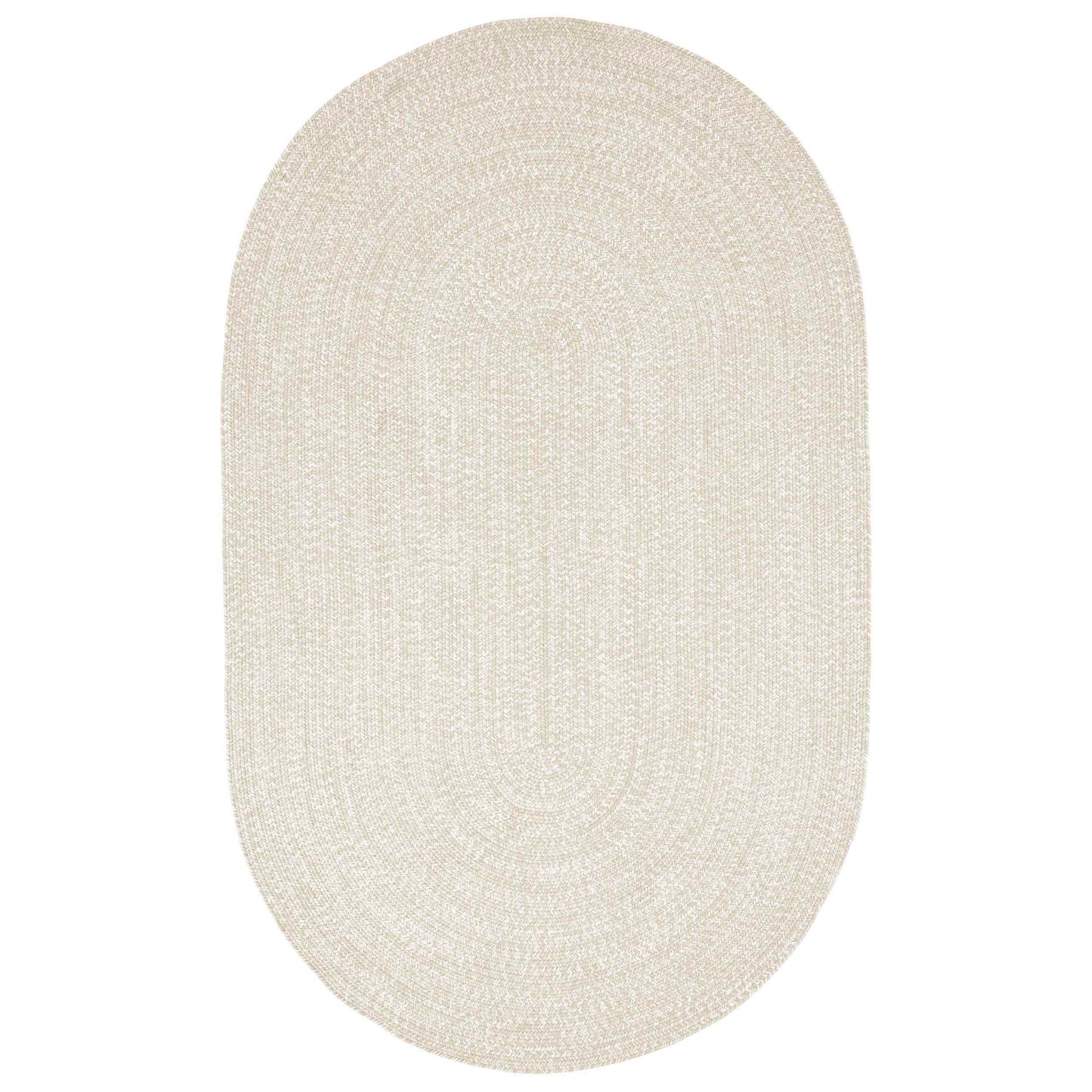 Reversible Braided Eco-Friendly Area Rug Indoor Outdoor Rugs - Cream/White