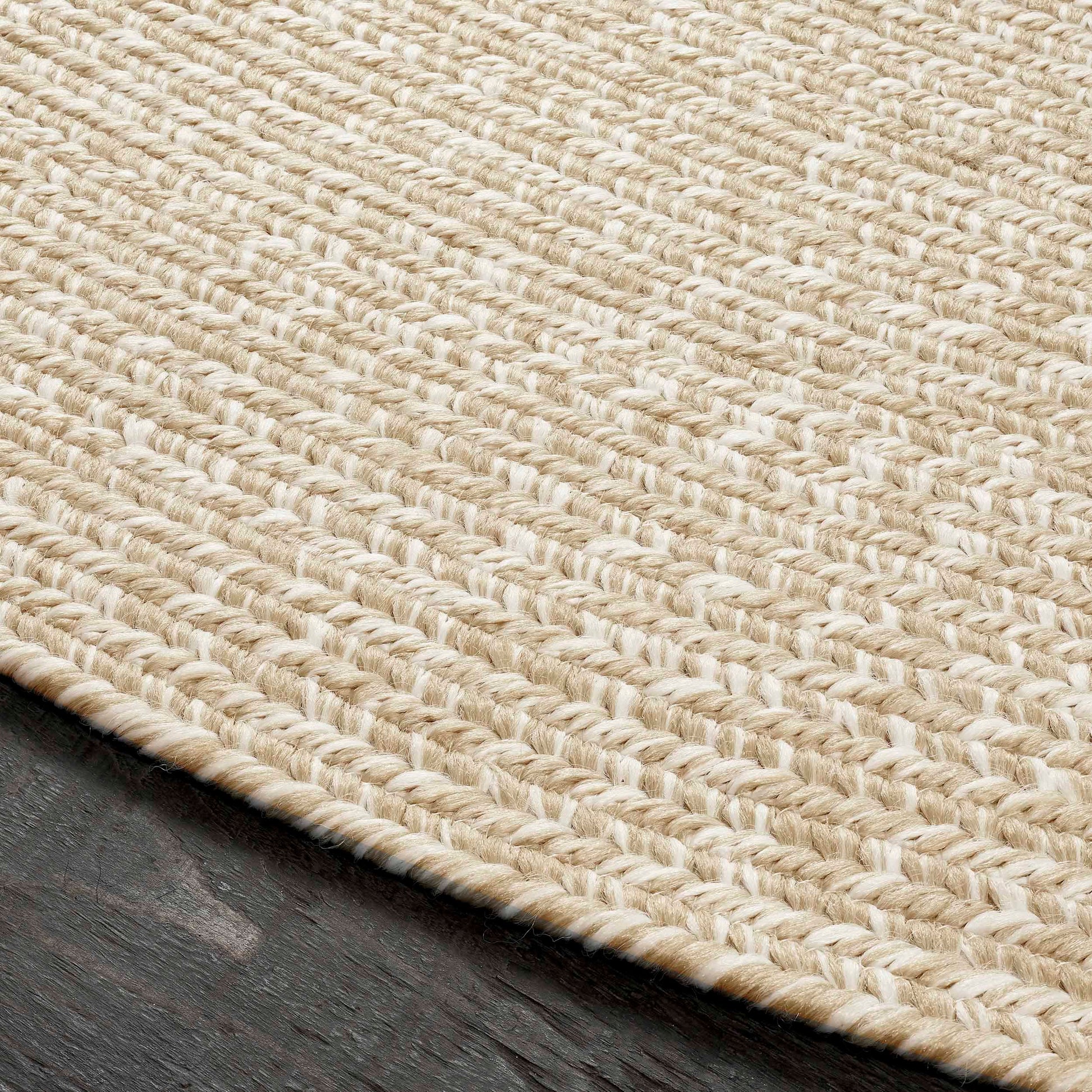 Reversible Braided Eco-Friendly Area Rug Indoor Outdoor Rugs - CreamWhite