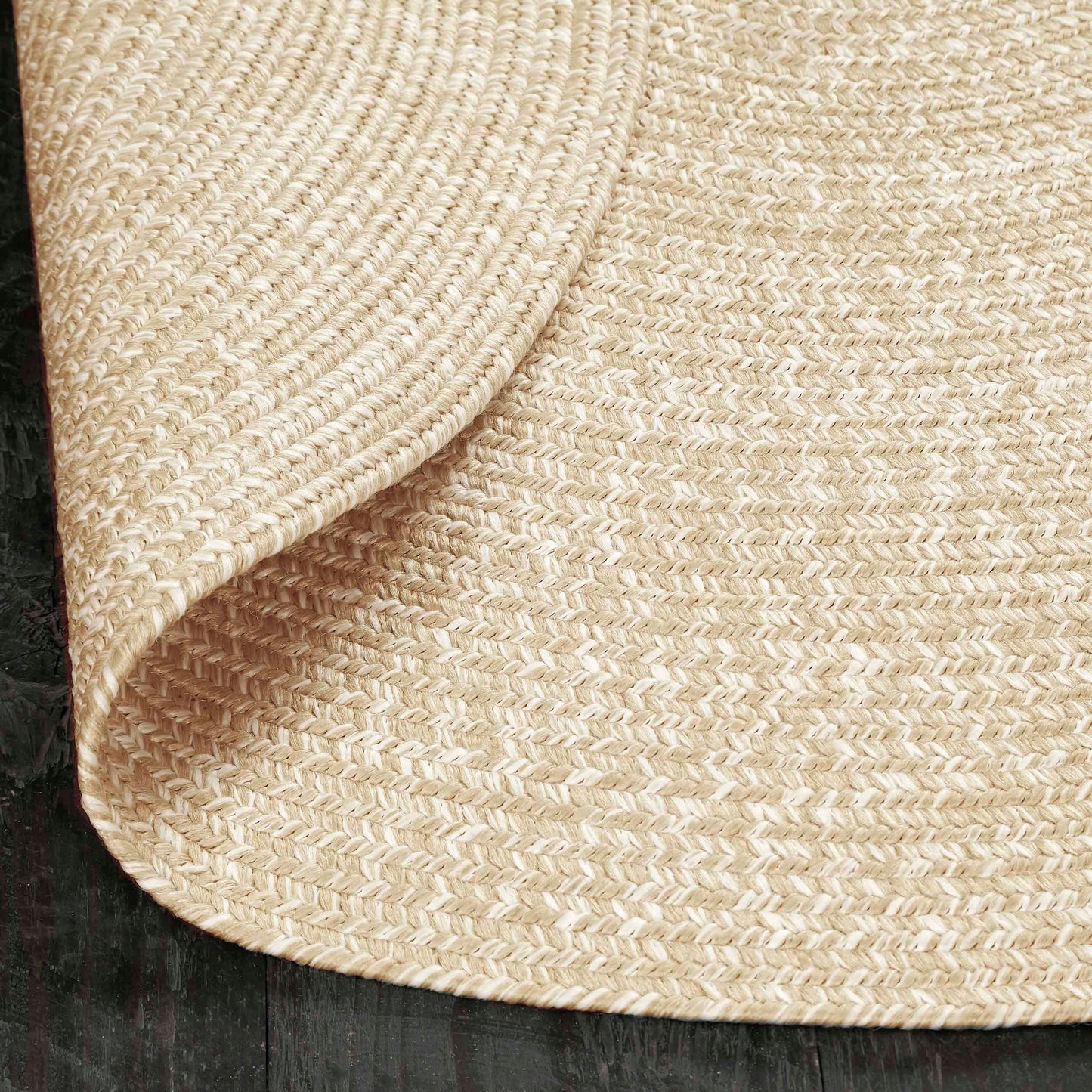 Reversible Braided Eco-Friendly Area Rug Indoor Outdoor Rugs - CreamWhite