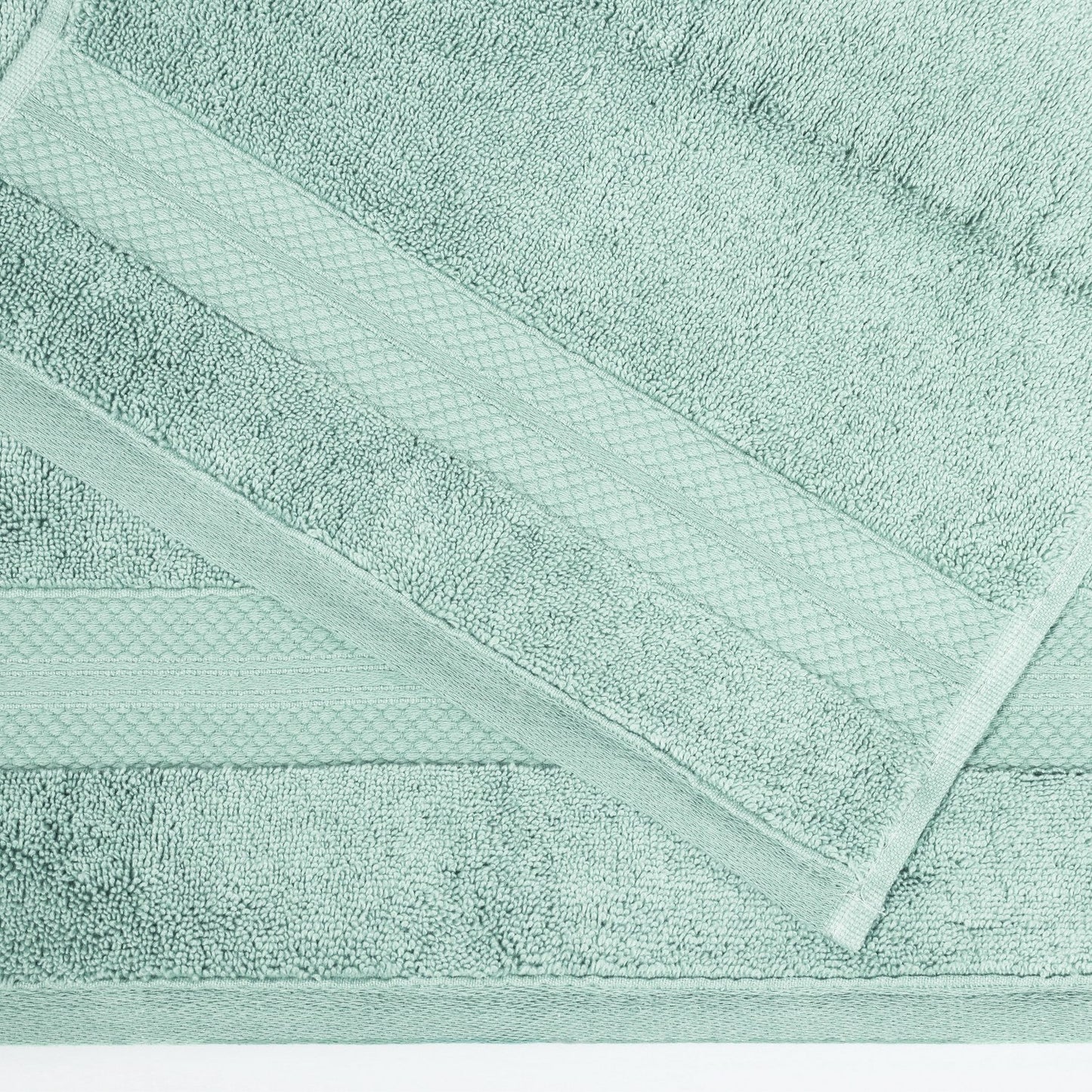 Superior Premium Turkish-Cotton Assorted Towel Set - Dusty Aqua