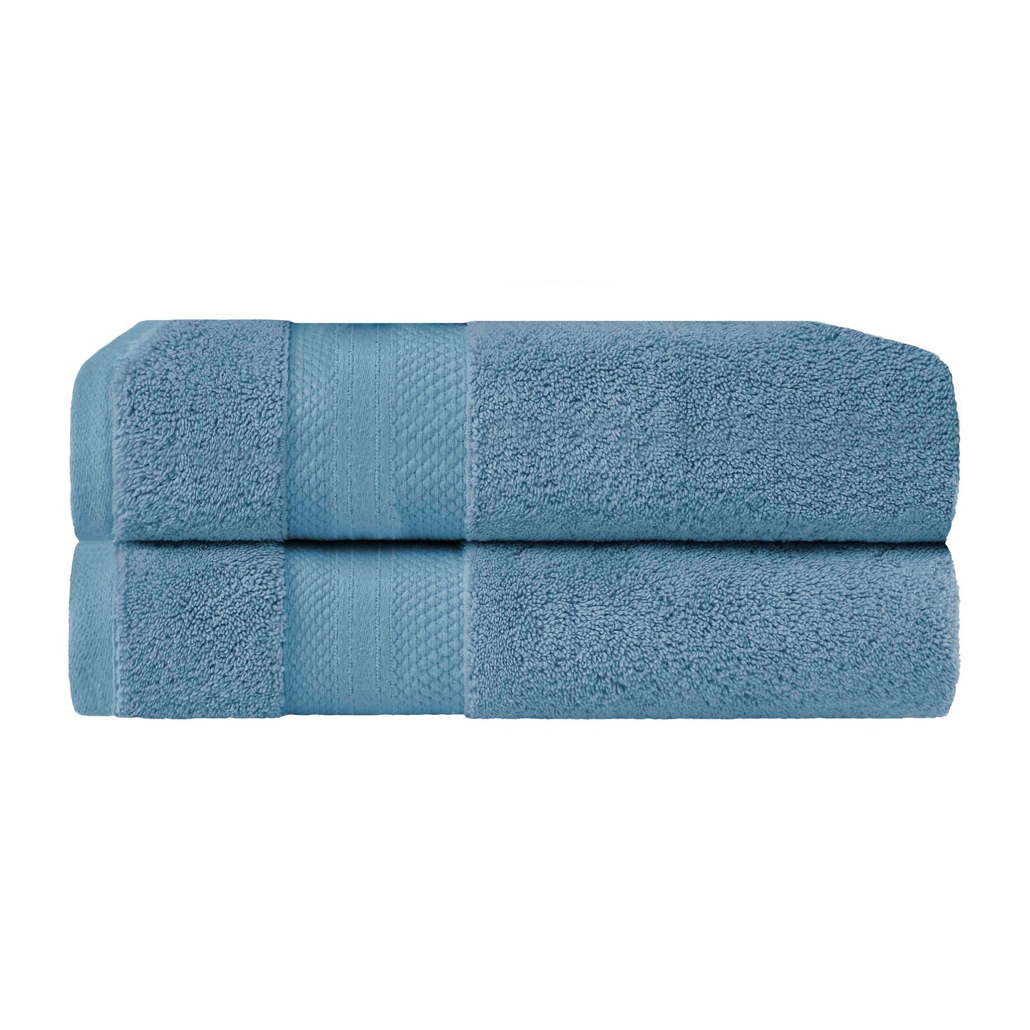 Superior Premium Turkish-Cotton Assorted Towel Set - Denim Blue