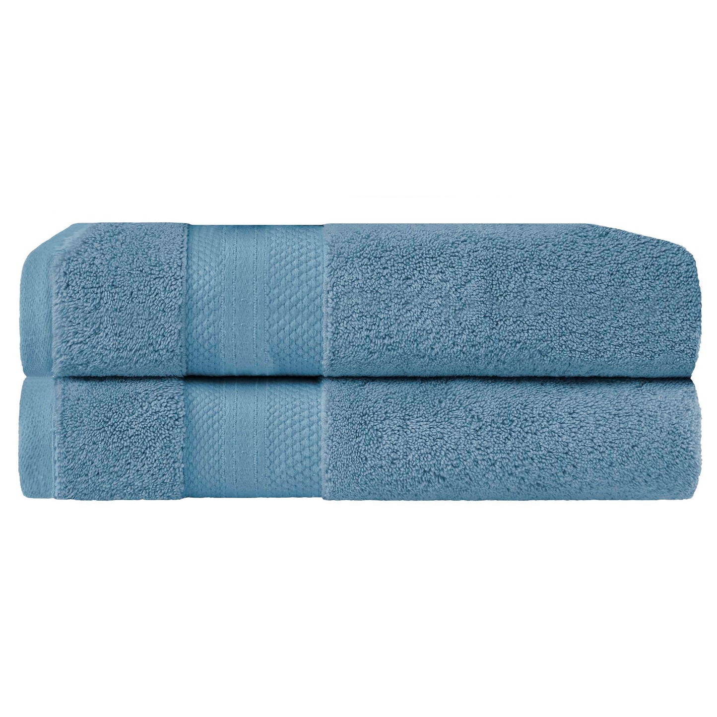 Superior Premium Turkish-Cotton Assorted Towel Set - Denim Blue