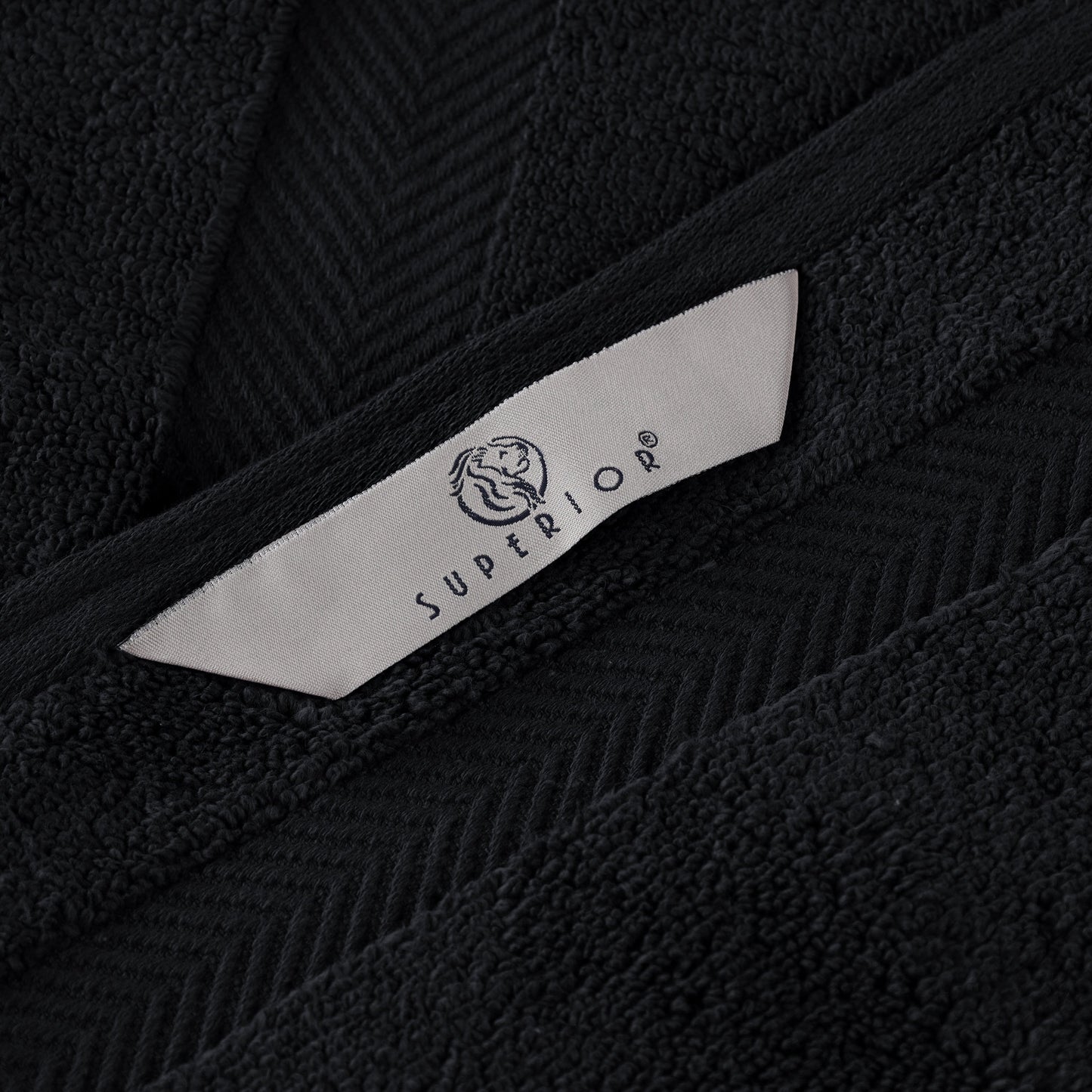 Zero Twist Cotton Ultra-Soft Absorbent Assorted - Black