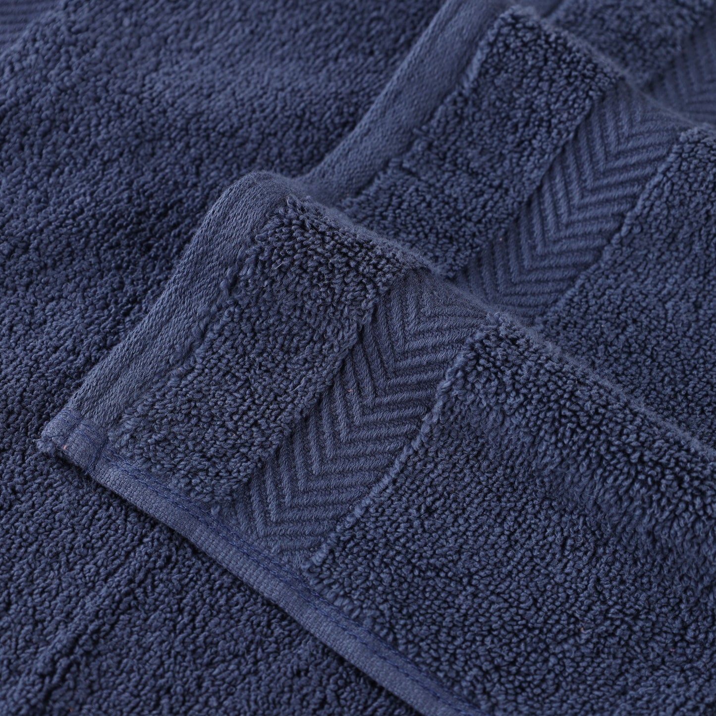 Zero Twist Cotton Ultra-Soft Absorbent Face Towel Washcloth - Midnight Blue