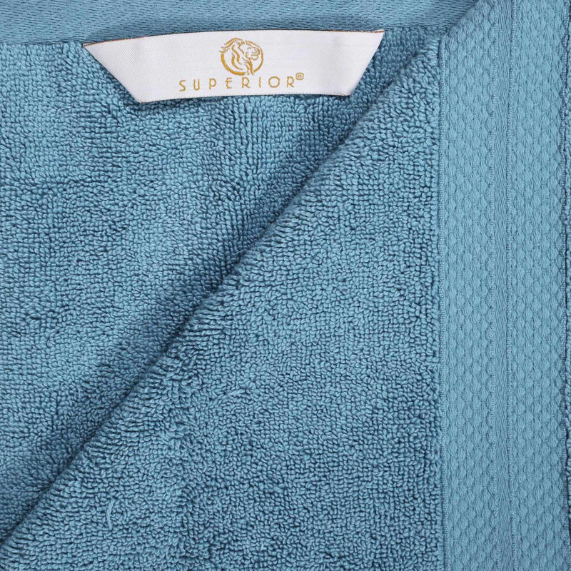Turkish Cotton Highly Absorbent Solid 6 Piece Towel Set - DenimBlue