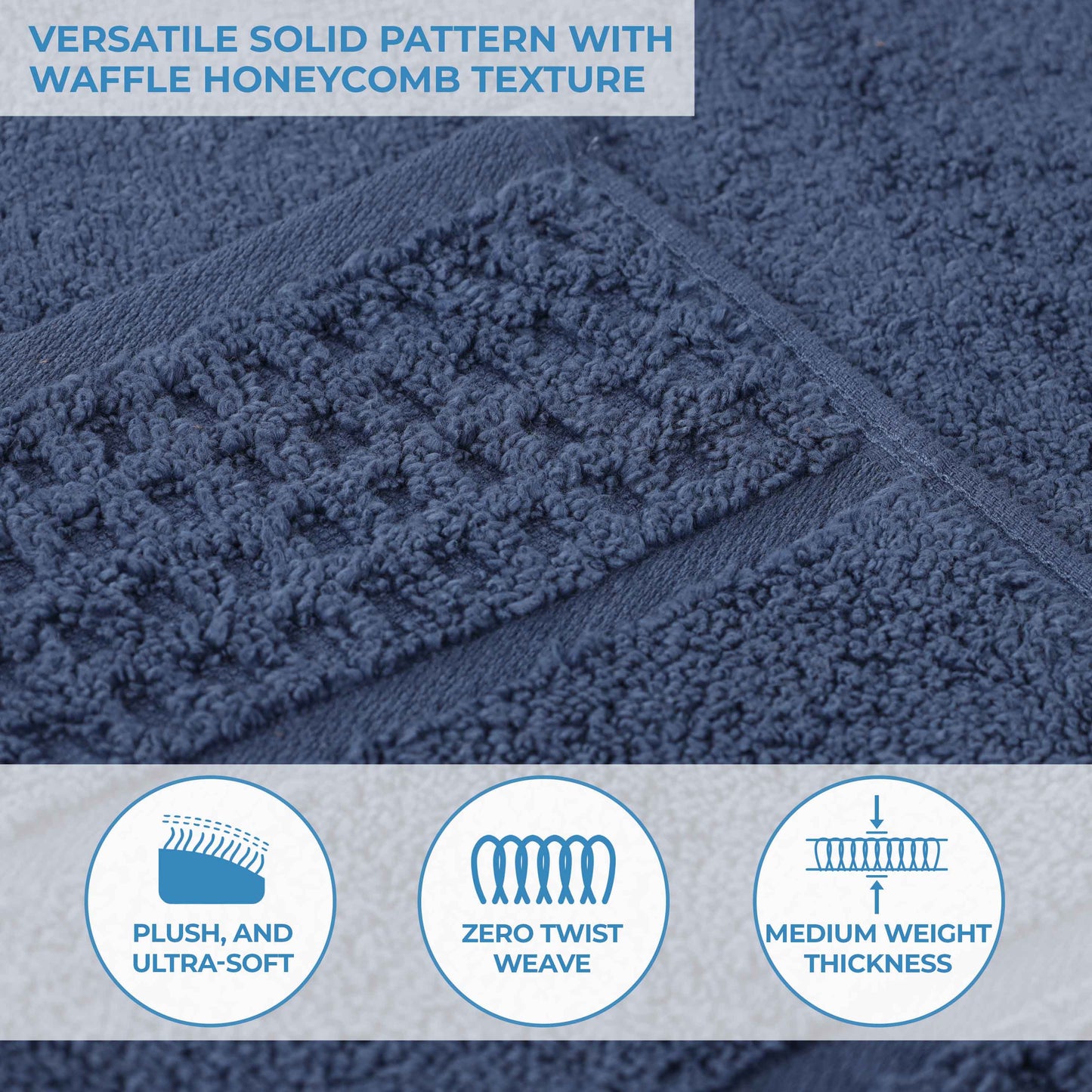 Napa Zero Twist Cotton Solid Waffle Honeycomb 9 Piece Towel Set