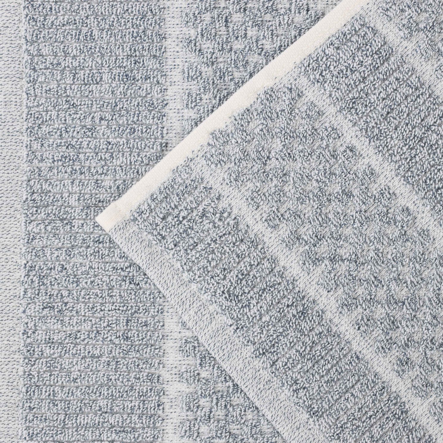 Naples Cotton Blend Textured Checkered and Ribbed 8 Piece Towel Set