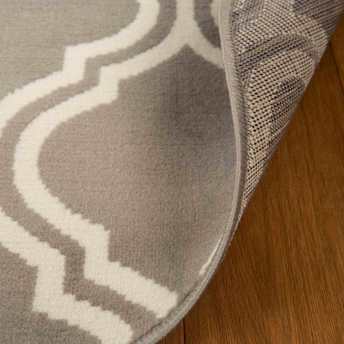 Superior Double Moroccan Trellis Area Rug - Gray