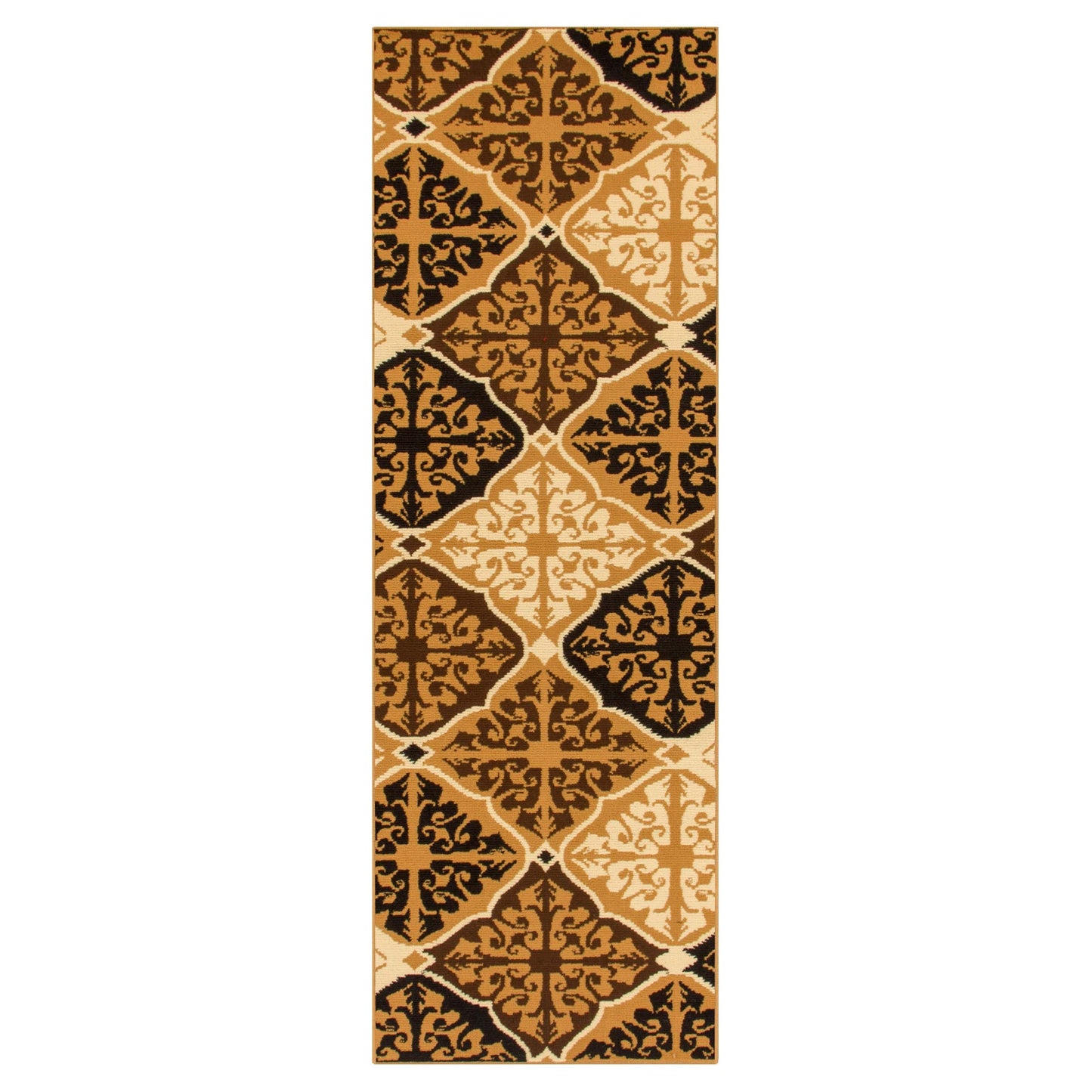 Duncan Contemporary Geometric Diamonds Indoor Area Rug - Ivory