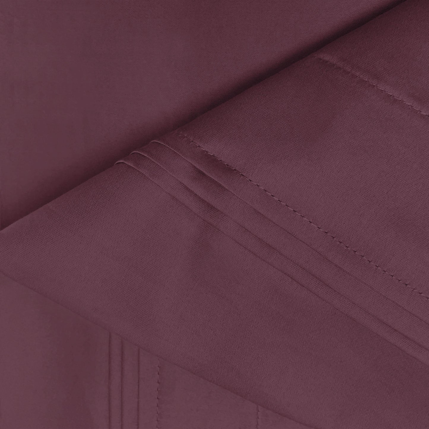 Superior 1000-Thread Count Egyptian Cotton Solid Pillowcase Set - Plum