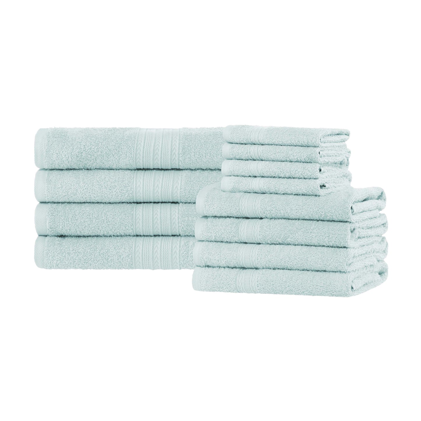Eco-Friendly Ring Spun Cotton Towel Set - Aquamarine