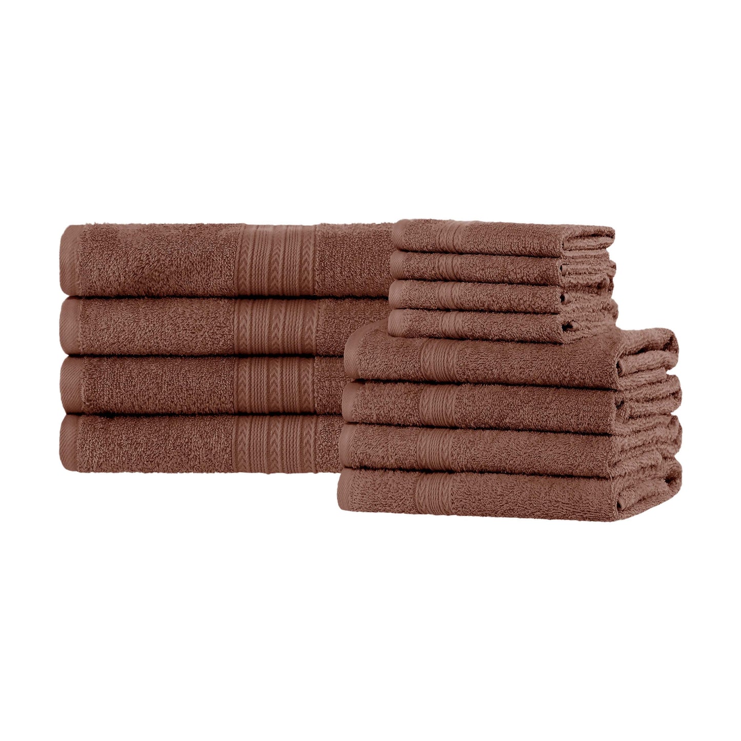 Eco-Friendly Ring Spun Cotton Towel Set - Brown