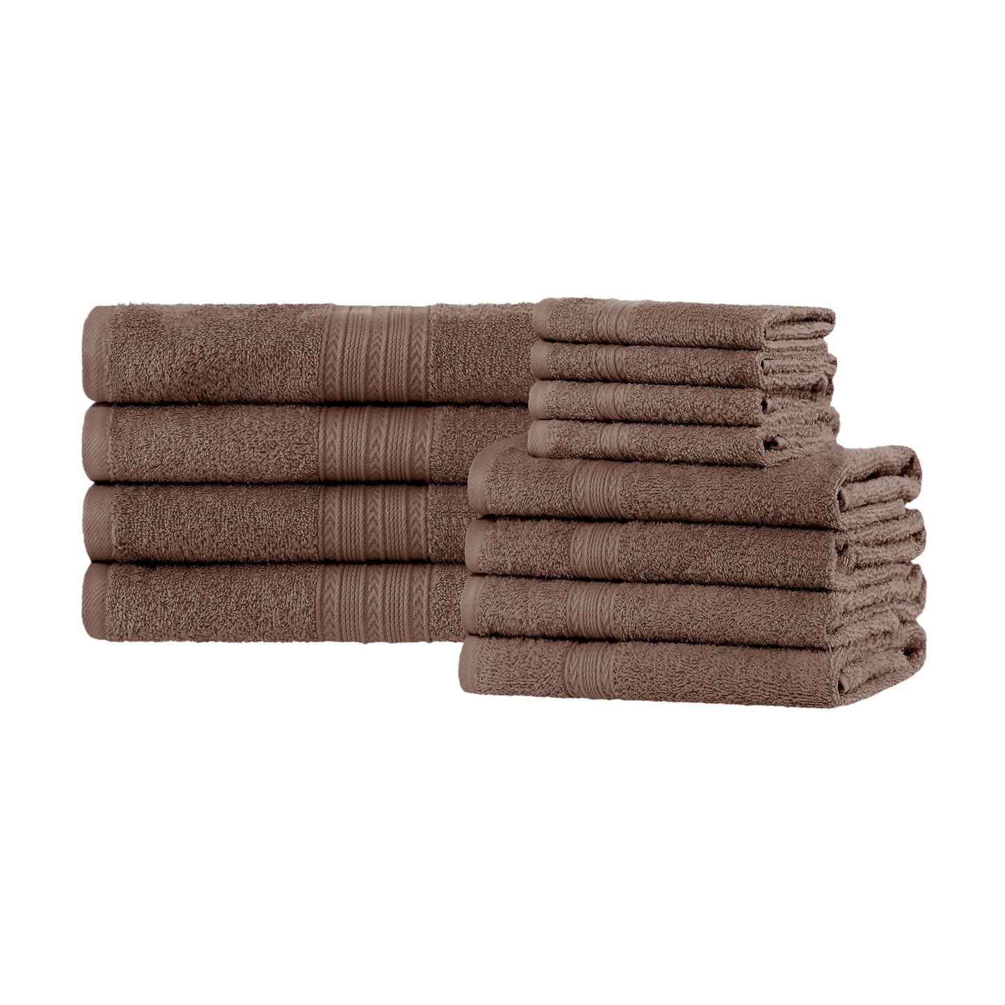 Eco-Friendly Ring Spun Cotton Towel Set - Coffee