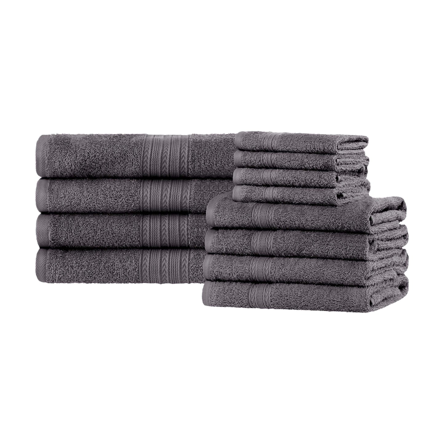 Eco-Friendly Ring Spun Cotton Towel Set - Graphite