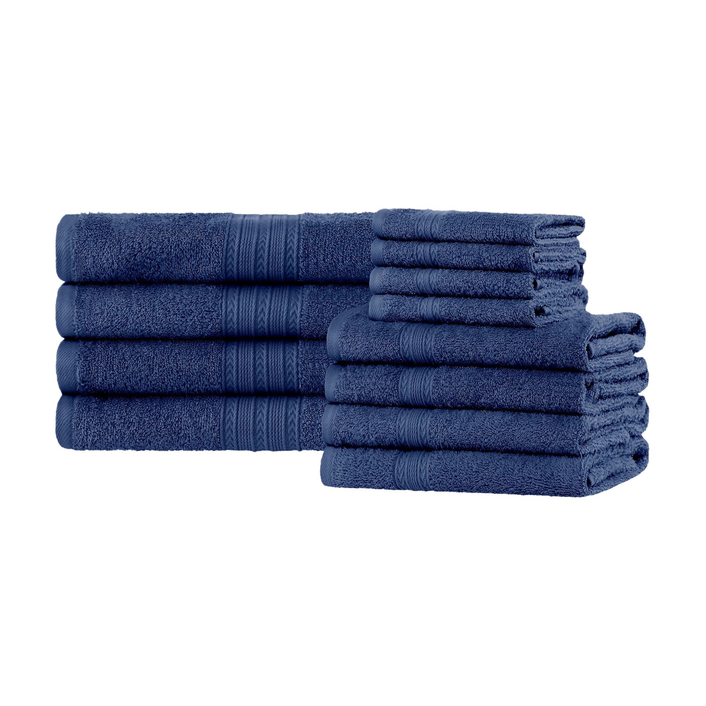 Eco-Friendly Ring Spun Cotton Towel Set - Navy Blue