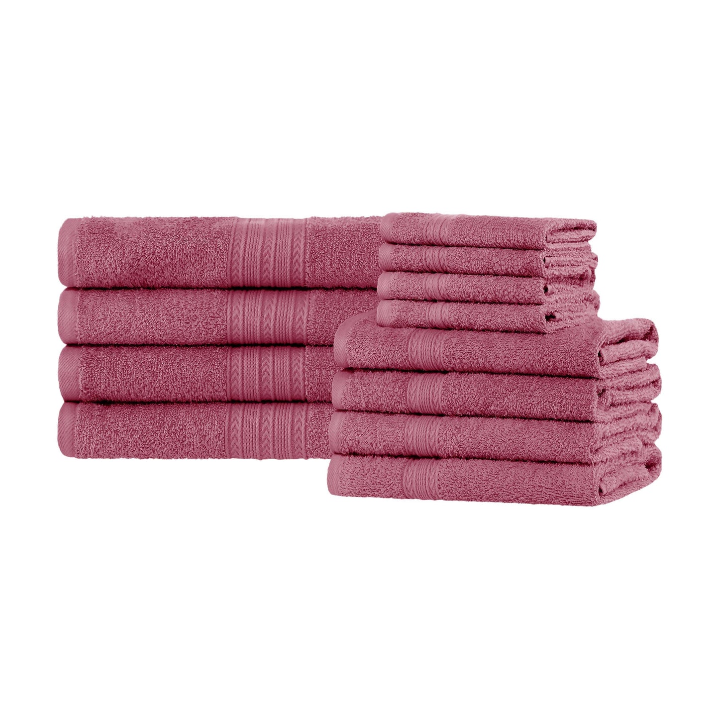 Eco-Friendly Ring Spun Cotton Towel Set - Rosewood