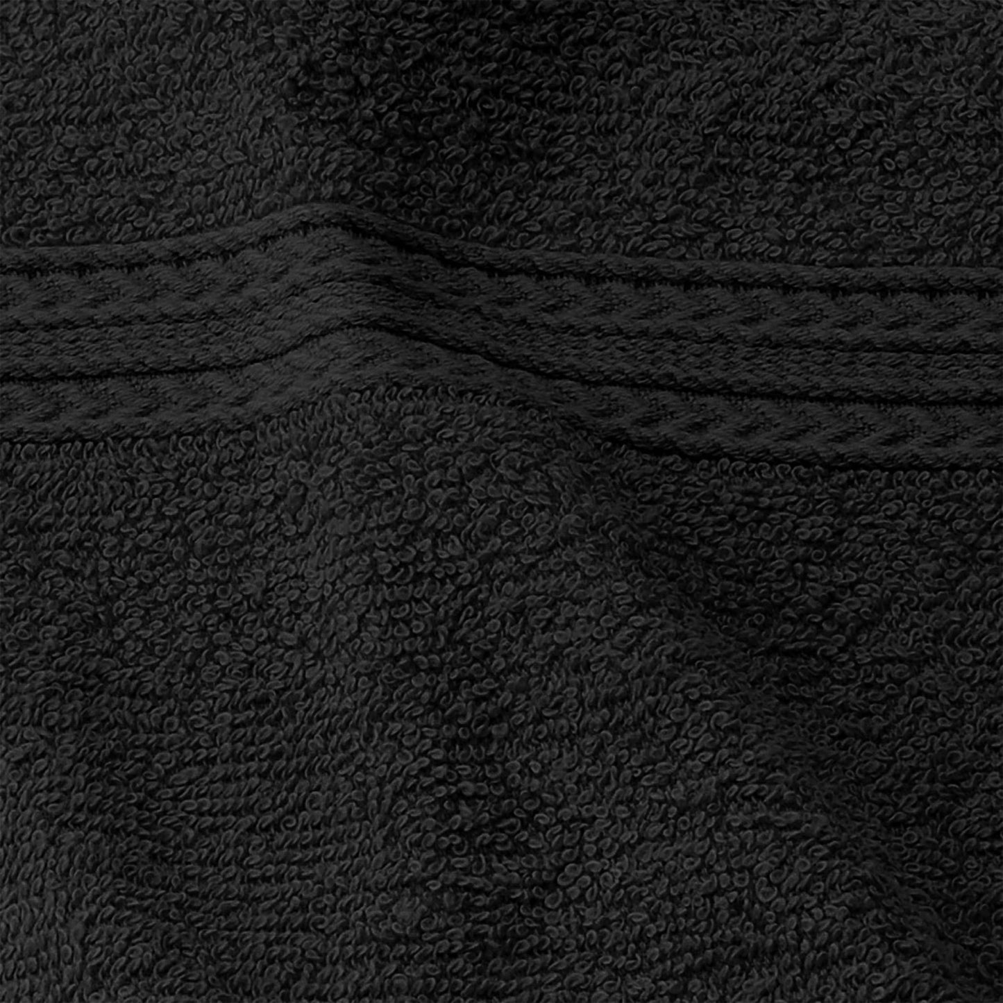 Eco-Friendly Ring Spun Cotton Towel Set - Black