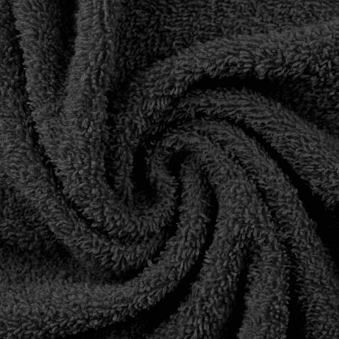 Eco-Friendly Ring Spun Cotton Towel Set - Black