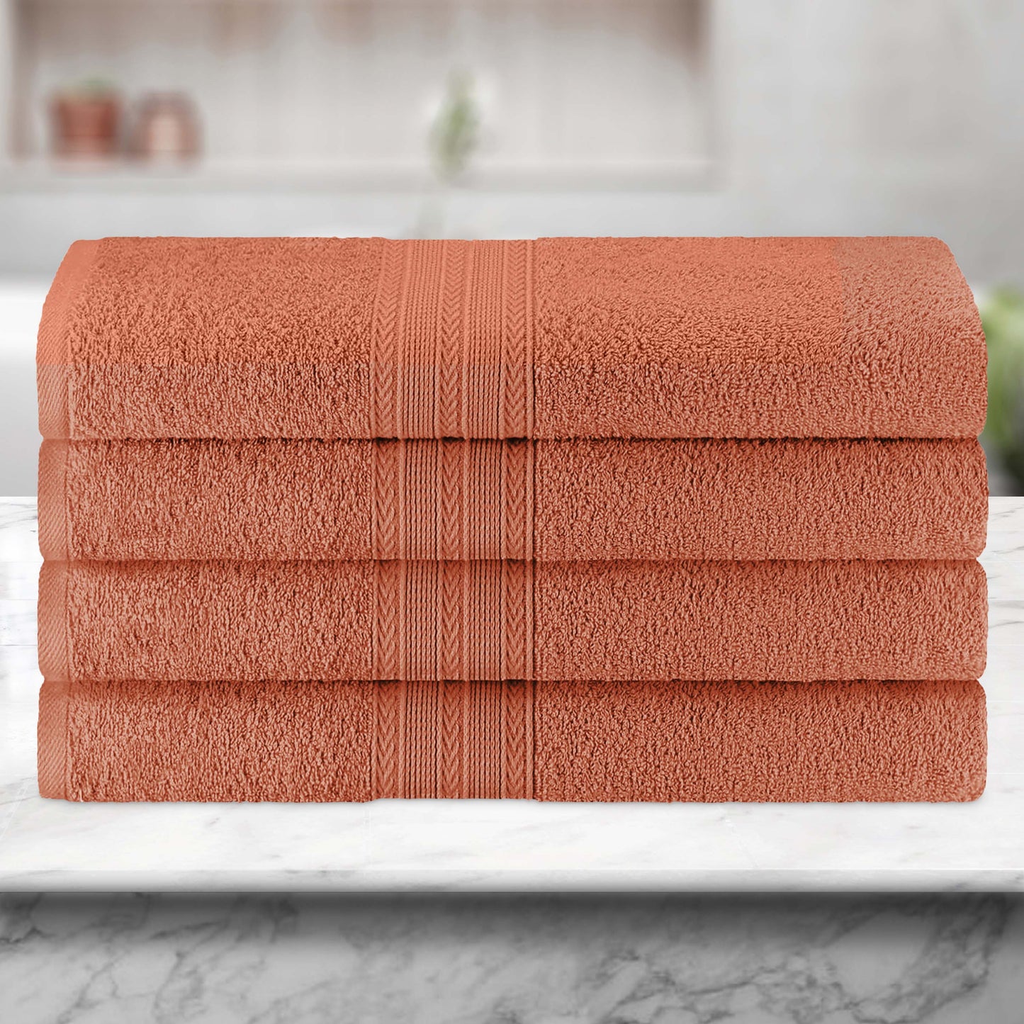 Eco-Friendly Ring Spun Cotton Towel Set - Copper