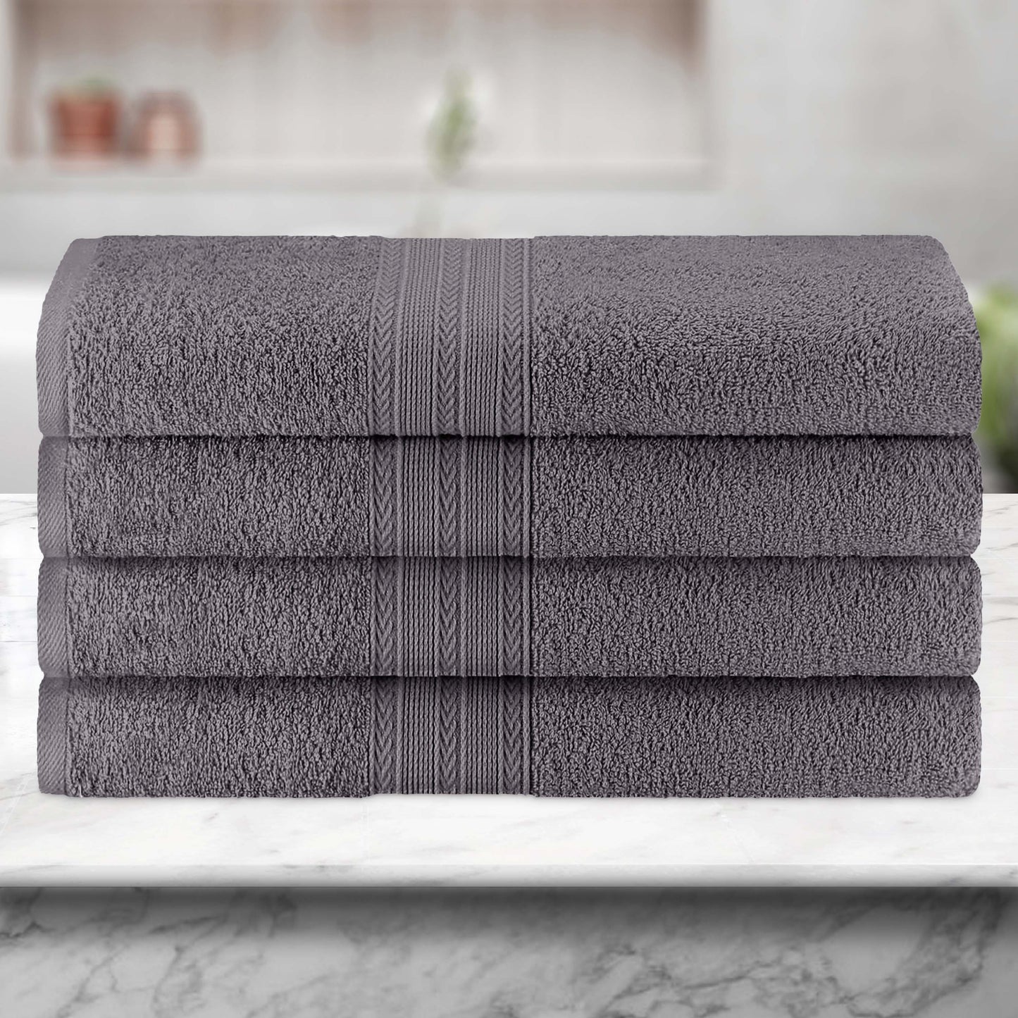 Eco-Friendly Ring Spun Cotton Towel Set - Graphite
