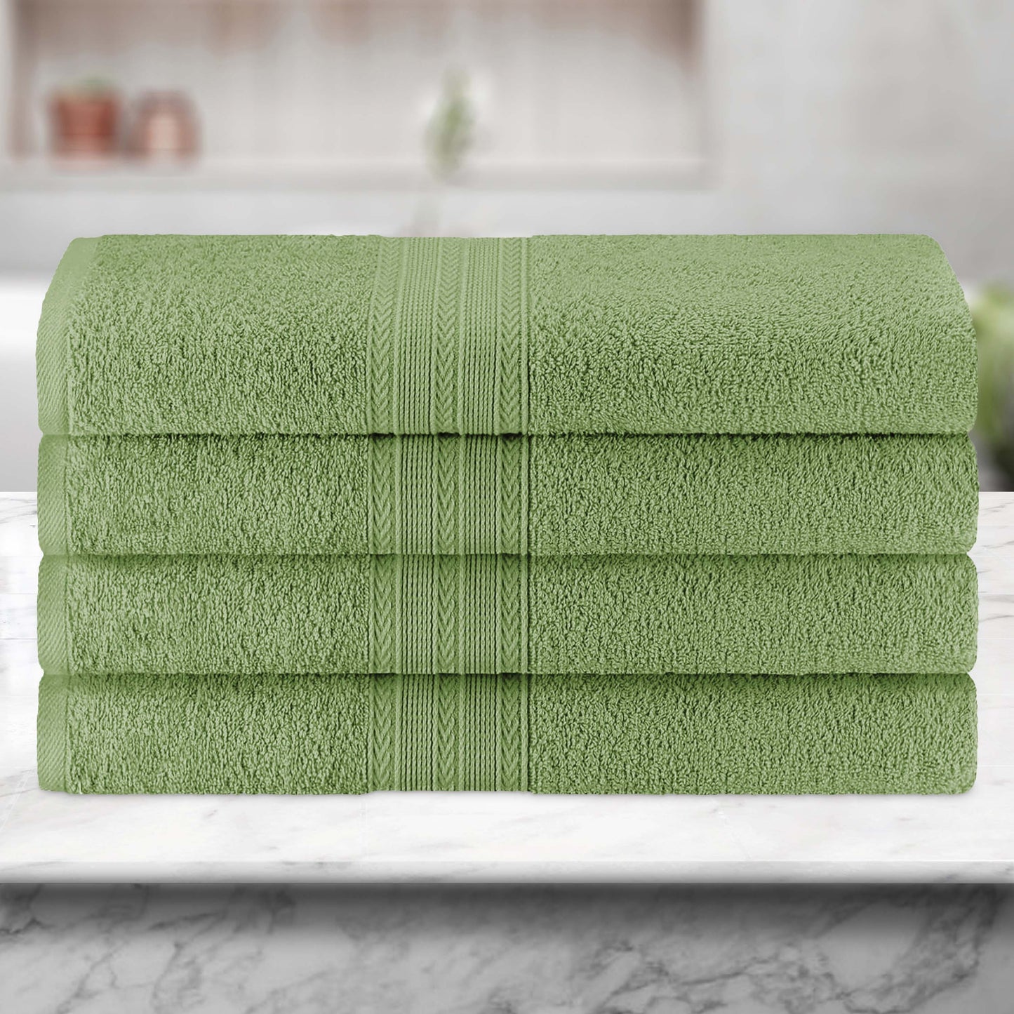 Eco-Friendly Ring Spun Cotton Towel Set - Terrace Green
