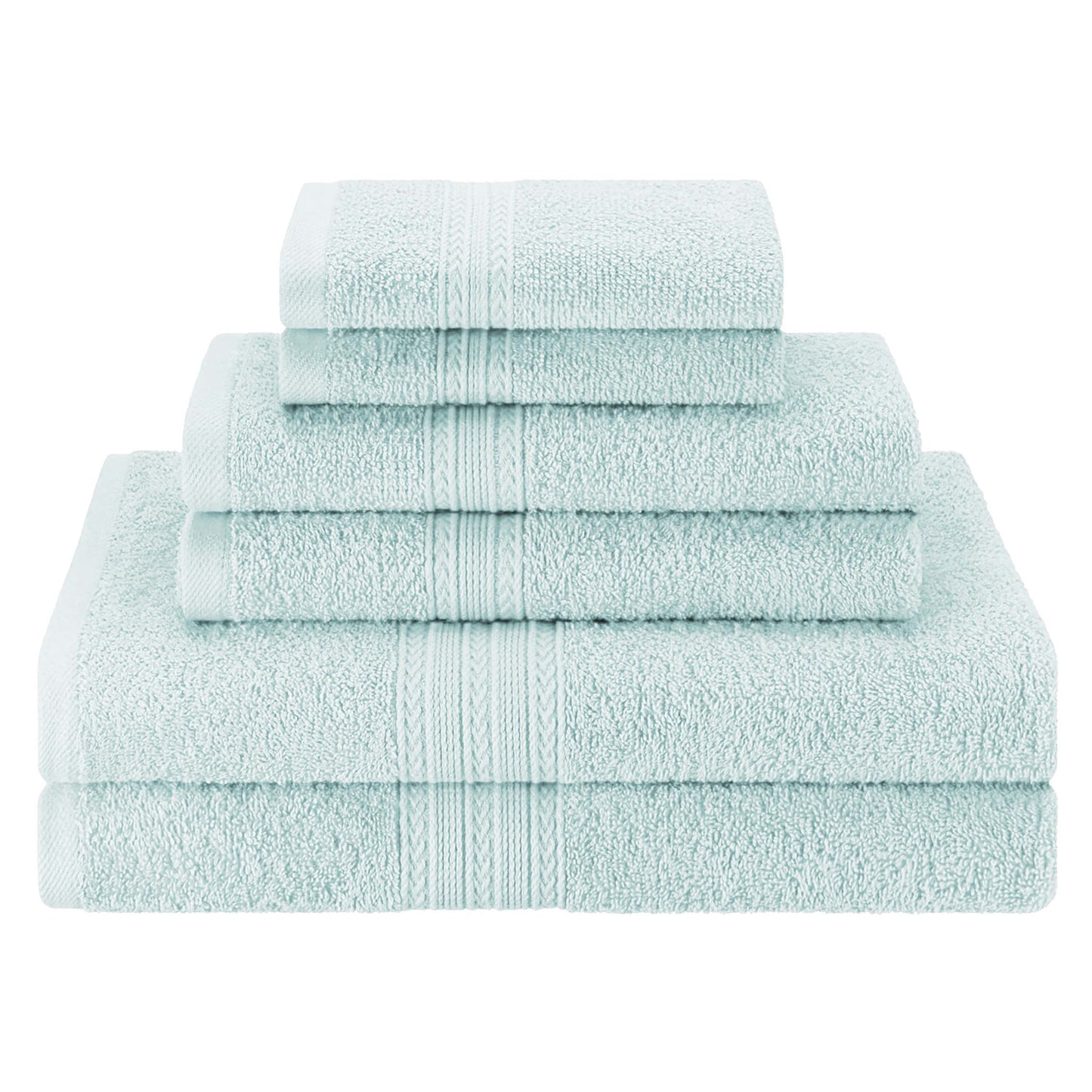 Eco-Friendly Ring Spun Cotton Towel Set - Aquamarine