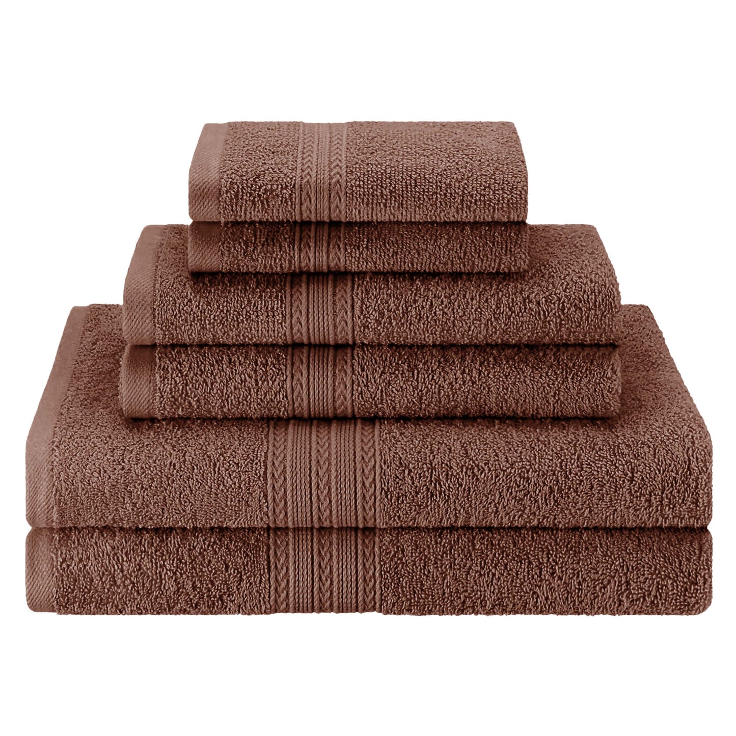 Eco-Friendly Ring Spun Cotton Towel Set - Brown