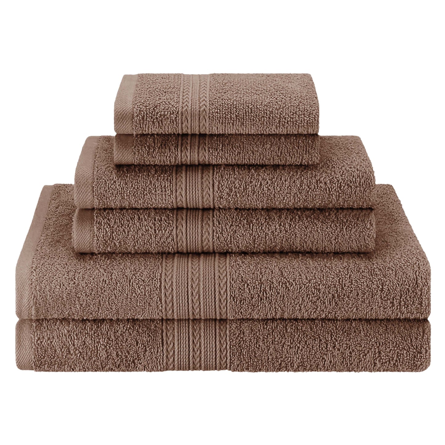 Eco-Friendly Ring Spun Cotton Towel Set - Coffee