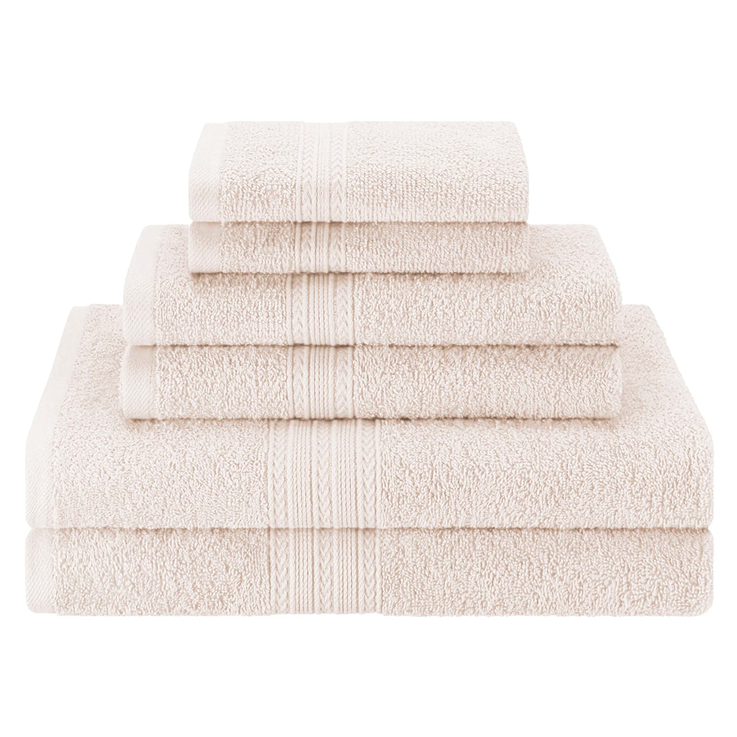 Eco-Friendly Ring Spun Cotton Towel Set - Ivory