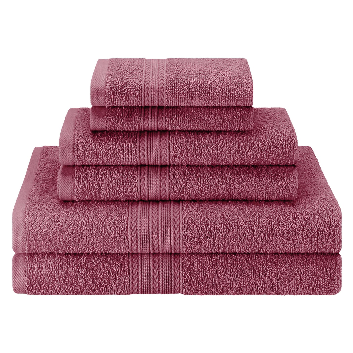 Eco-Friendly Ring Spun Cotton Towel Set - Rosewood
