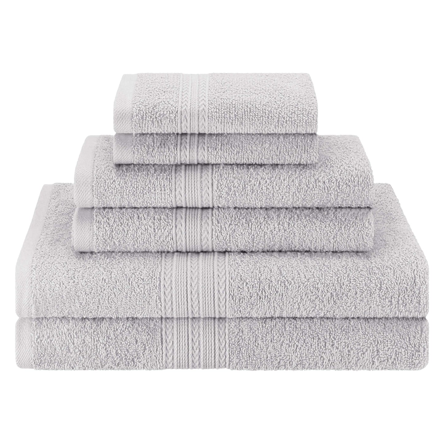Eco-Friendly Ring Spun Cotton Towel Set - Silver