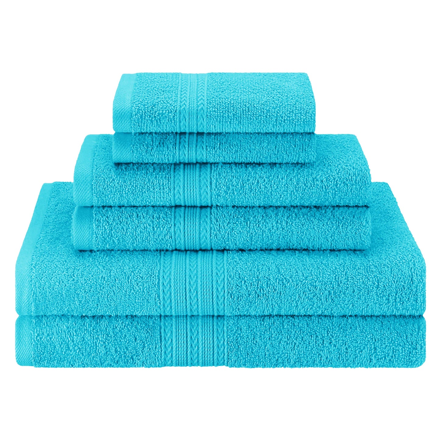 Eco-Friendly Ring Spun Cotton Towel Set - Turquoise