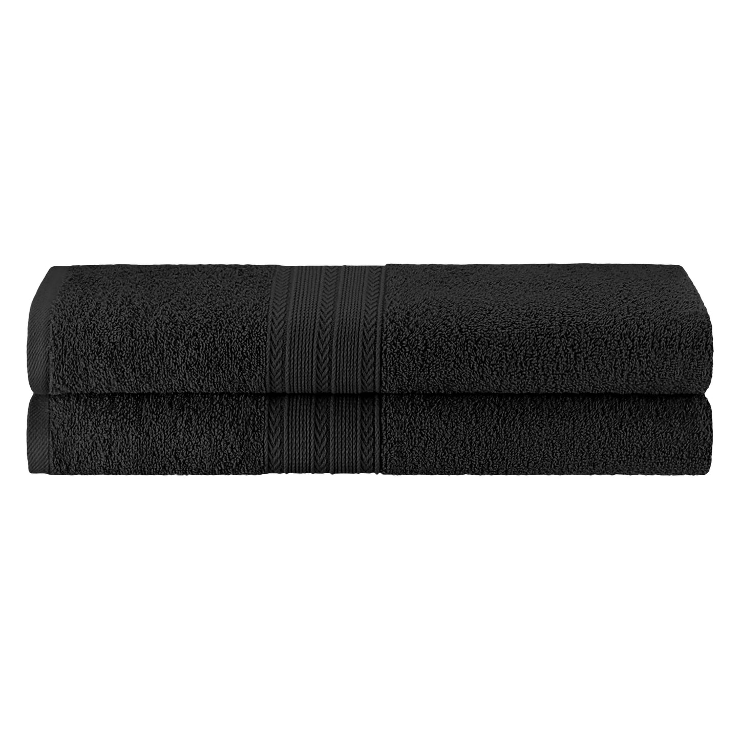Eco-Friendly Ring Spun Cotton Towel Set - Black