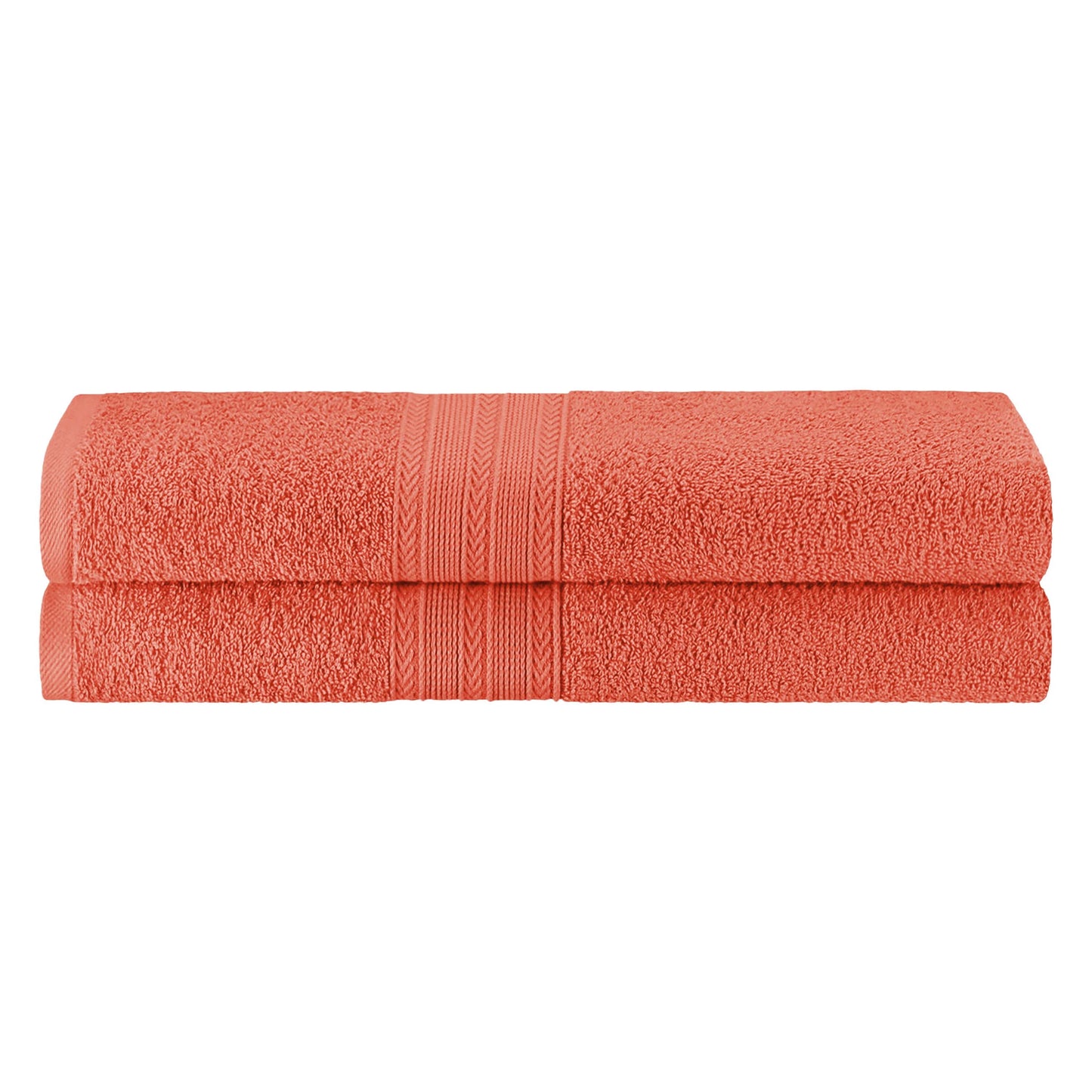 Eco-Friendly Ring Spun Cotton Towel Set - Coral