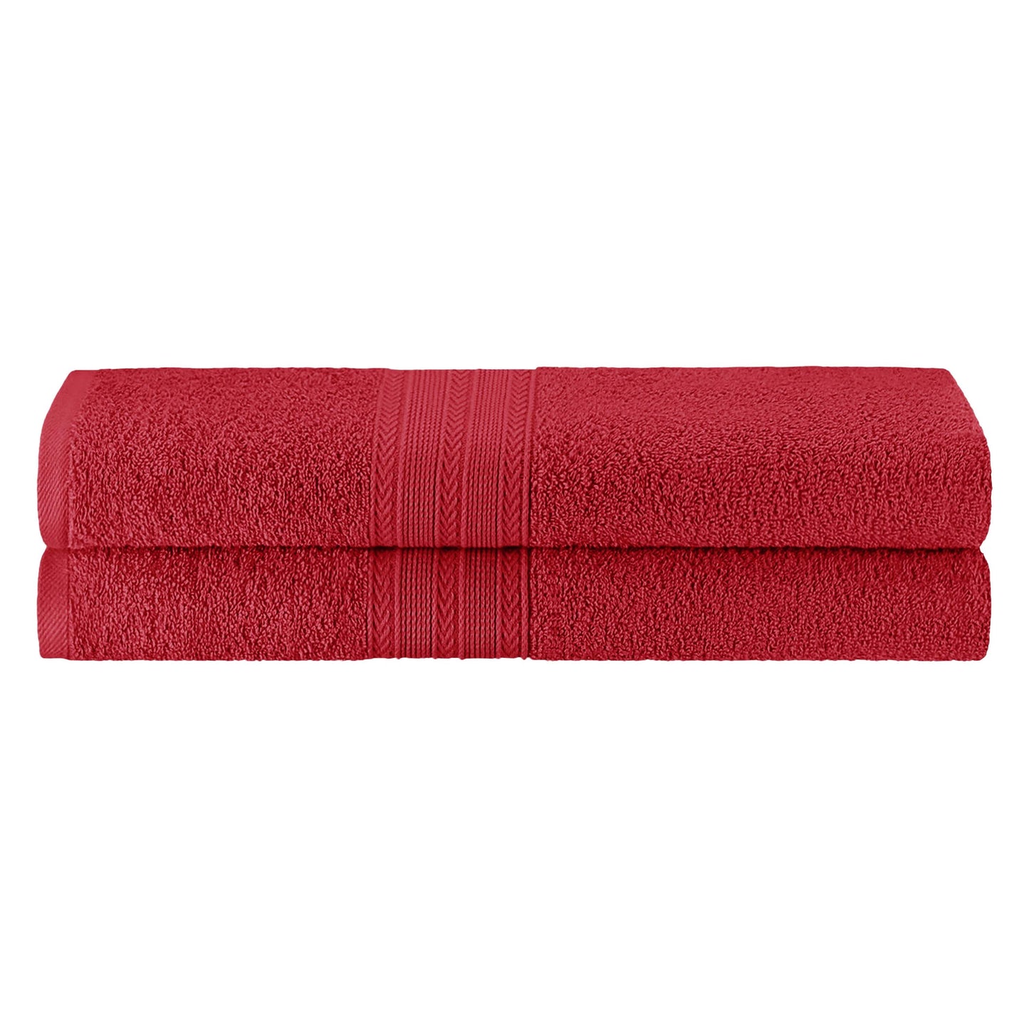 Eco-Friendly Ring Spun Cotton Towel Set - Cranberry