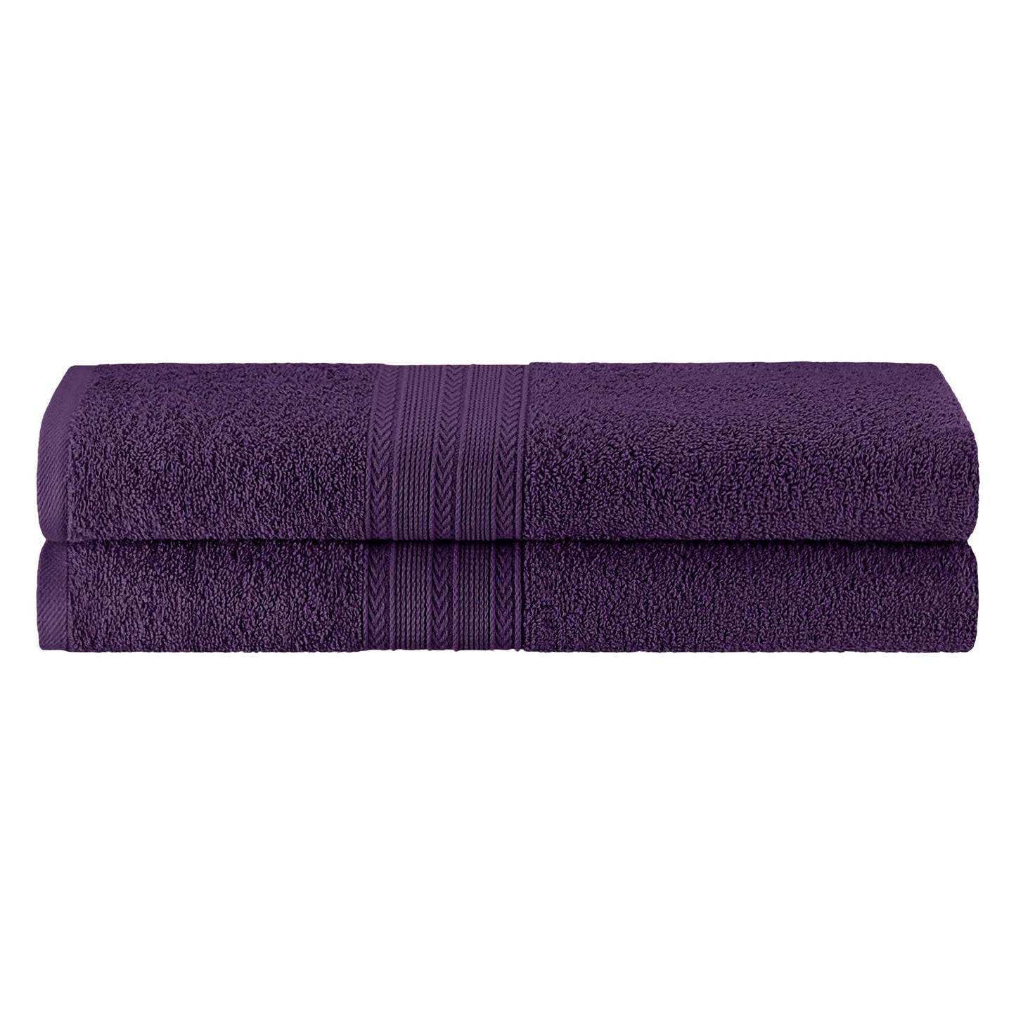 Eco-Friendly Ring Spun Cotton Towel Set - Eggplant
