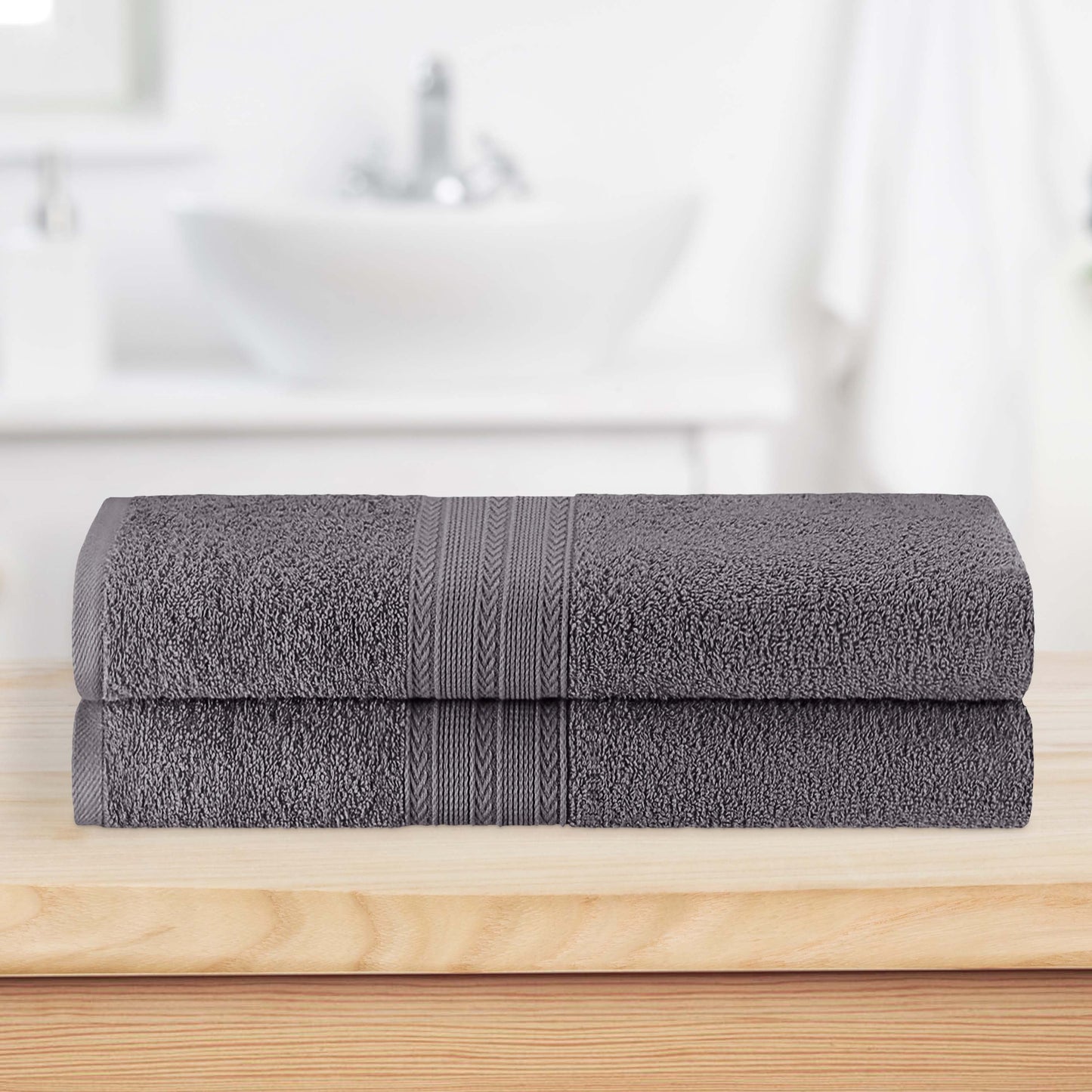 Eco-Friendly Ring Spun Cotton Towel Set - Graphite