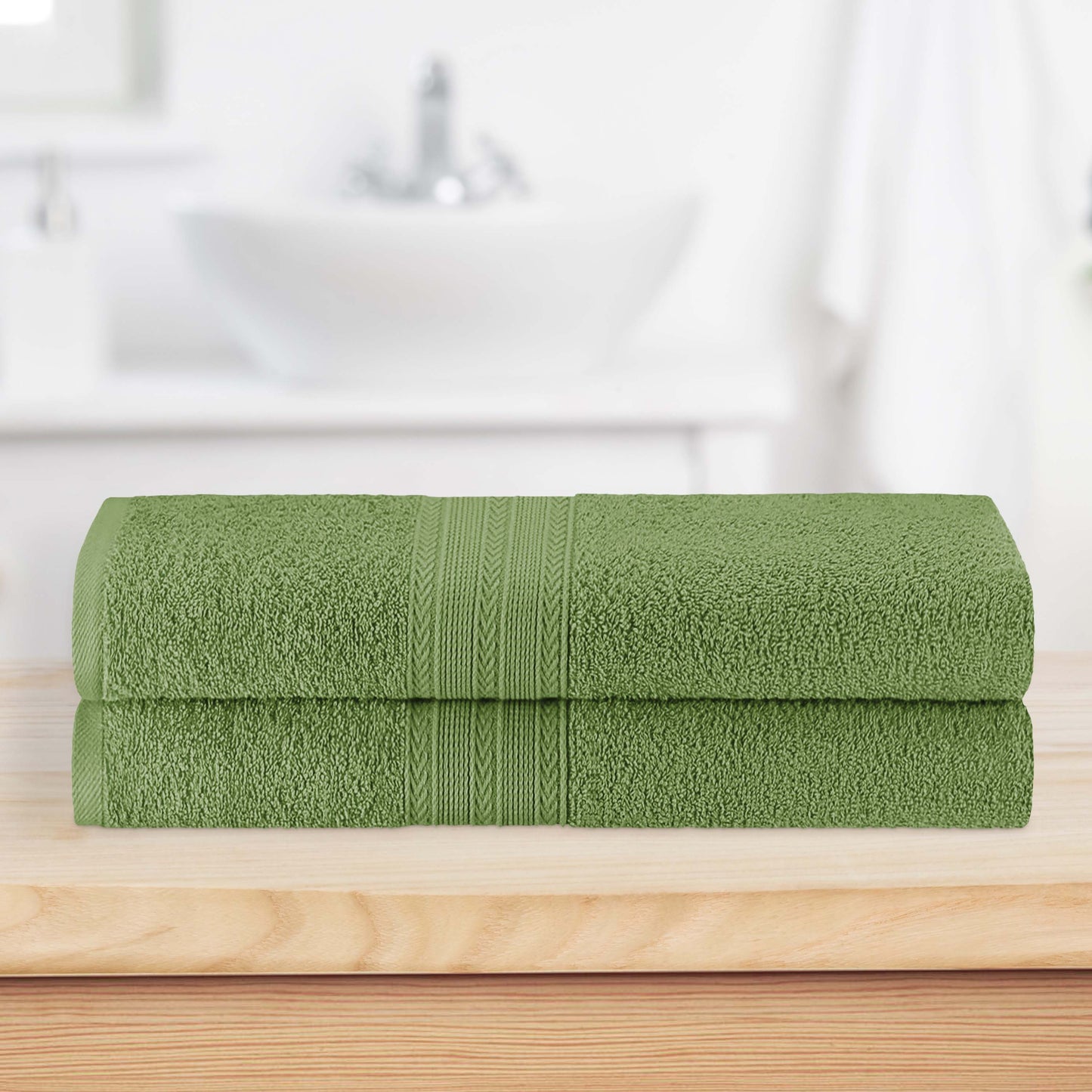 Eco-Friendly Ring Spun Cotton Towel Set - Terrace Green