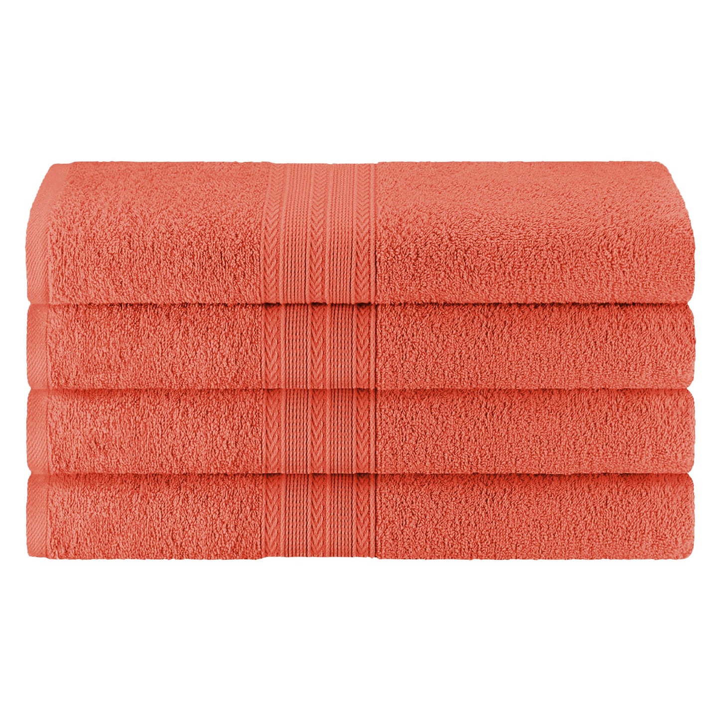 Eco-Friendly Ring Spun Cotton Towel Set - Coral