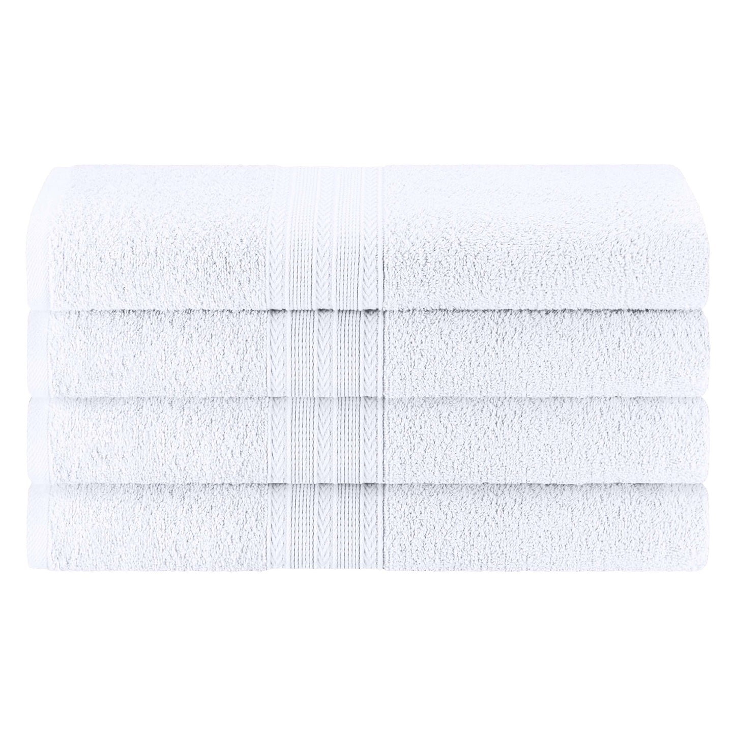 Eco-Friendly Ring Spun Cotton Towel Set - White