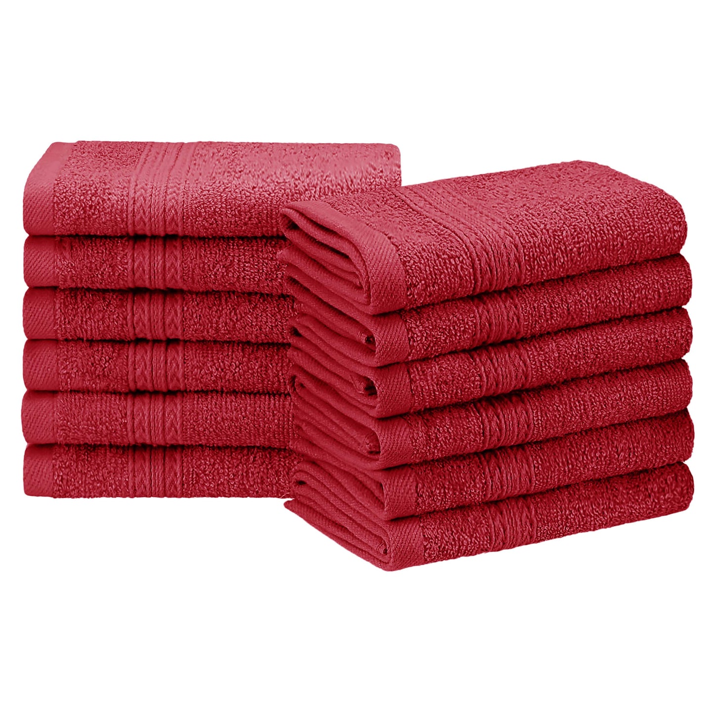 Eco-Friendly Ring Spun Cotton Towel Set - Cranberry