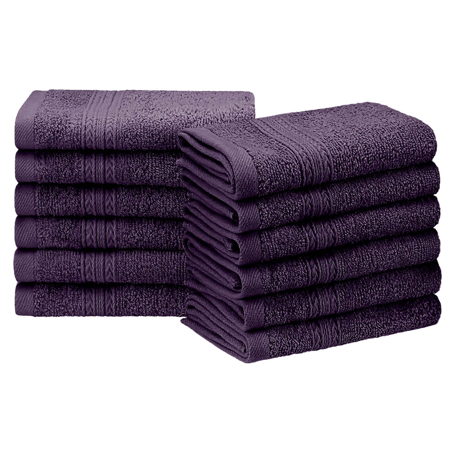 Eco-Friendly Ring Spun Cotton Towel Set - Eggplant