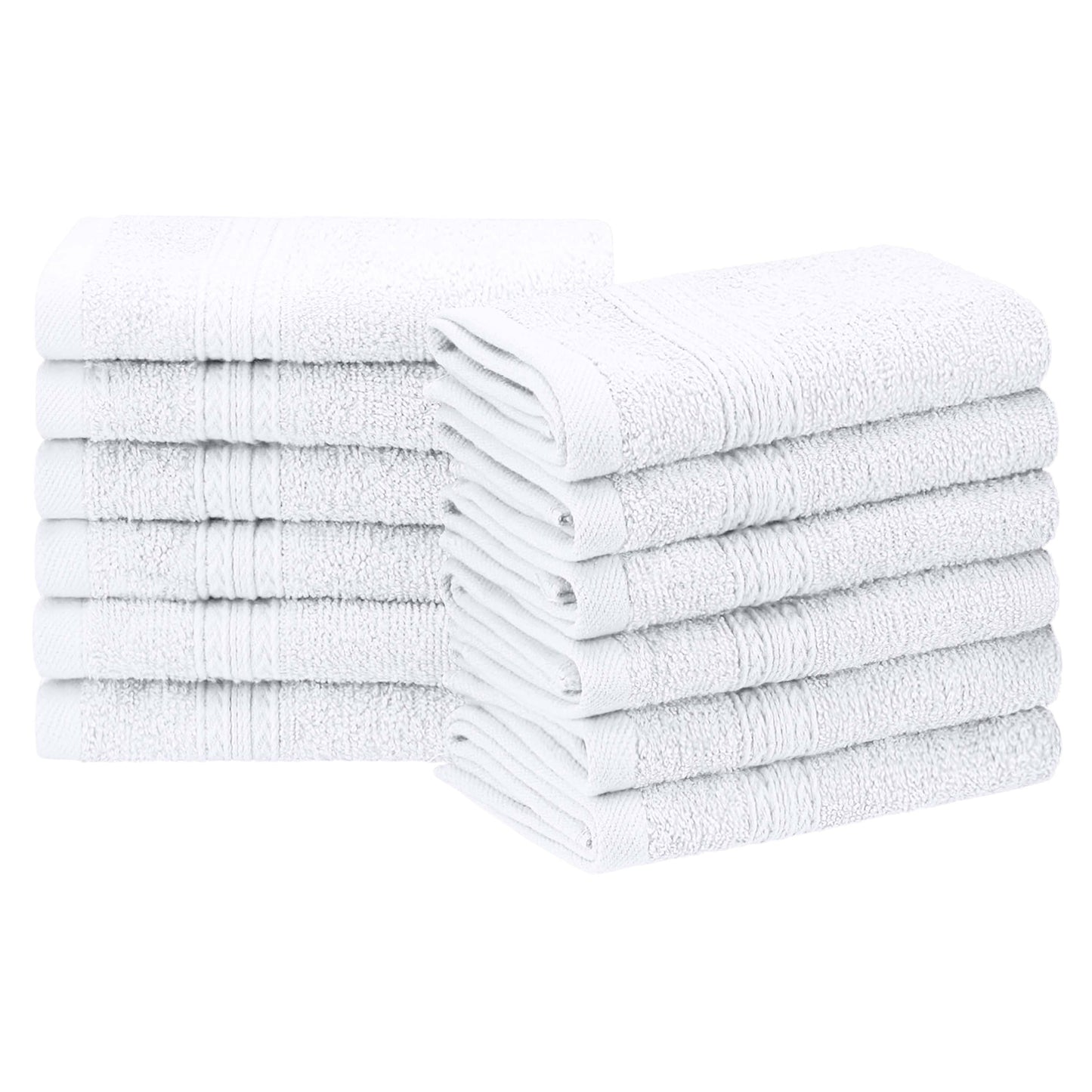Eco-Friendly Ring Spun Cotton Towel Set - White